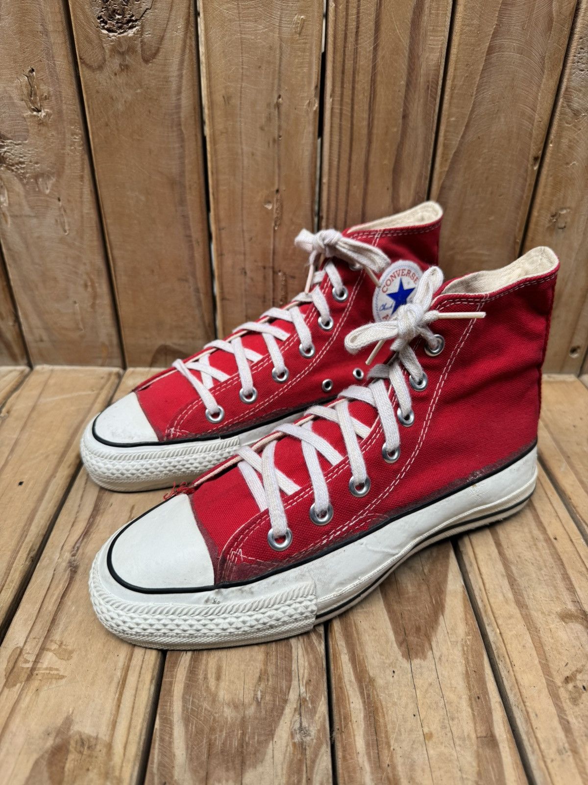 Converse VTG converse all star Hi Top canvas sneakers made in USA Size US 5 / EU 37 - 1 Thumbnail