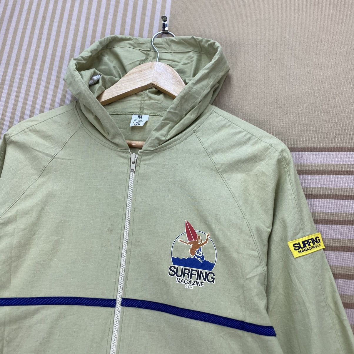Ron Jon Surf Shop 🫶Vintage Surfing Magazine Zip Up Hooded Windbreaker Jacket Size US M / EU 48-50 / 2 - 3 Thumbnail