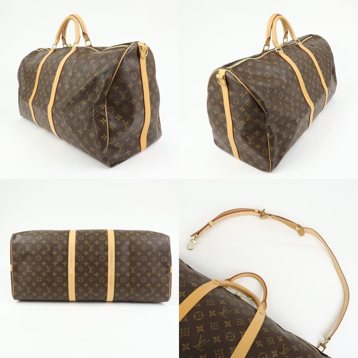 Louis Vuitton Louis Vuitton Monogram Keepall Bandouliere 60 Duffle Bag Size ONE SIZE - 3 Thumbnail