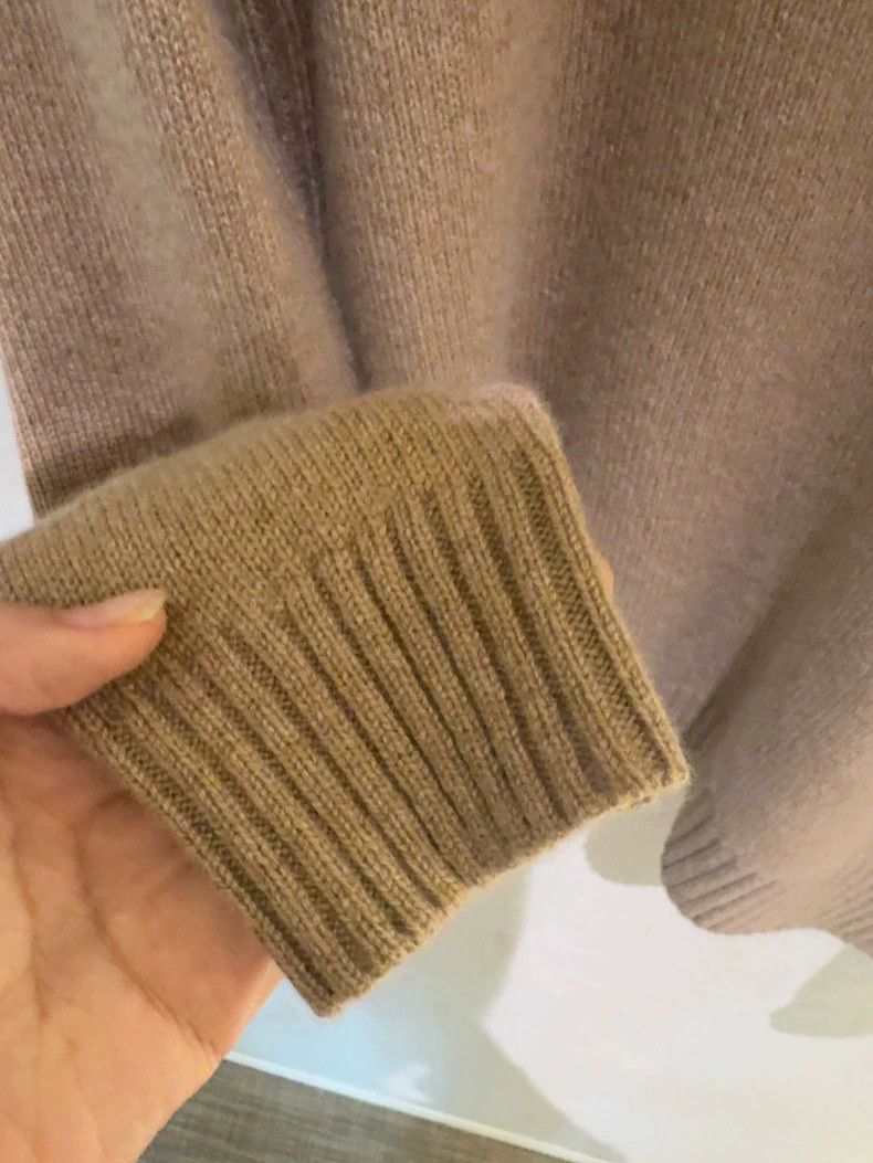 Loro Piana LORO PIANA Camel color high collar baby cashmere sweater Size XS / US 0-2 / IT 36-38 - 3 Thumbnail