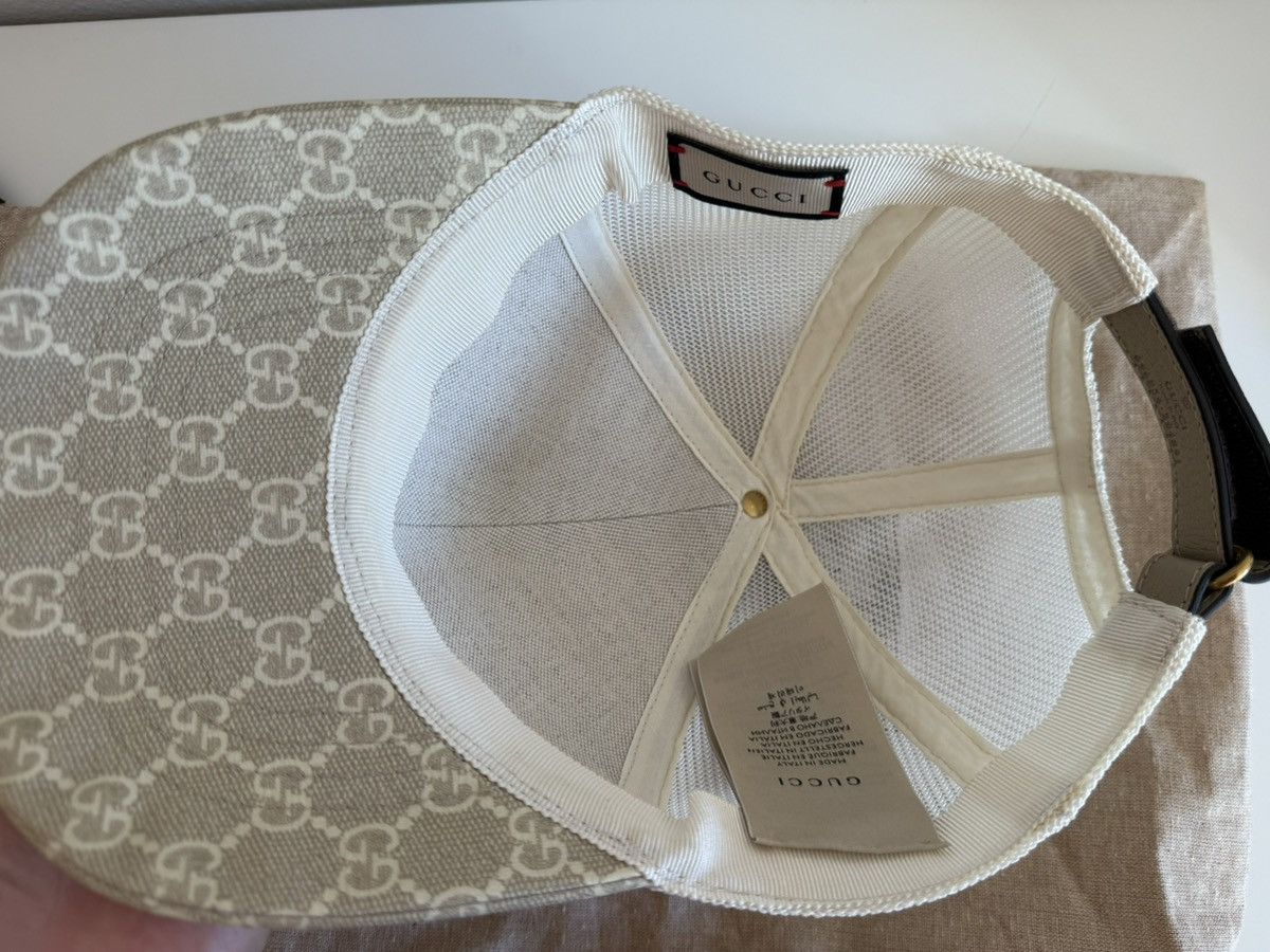Gucci Authentic Gucci Beige GG Supreme Mesh Baseball Hat – Size M Size ONE SIZE - 5 Thumbnail