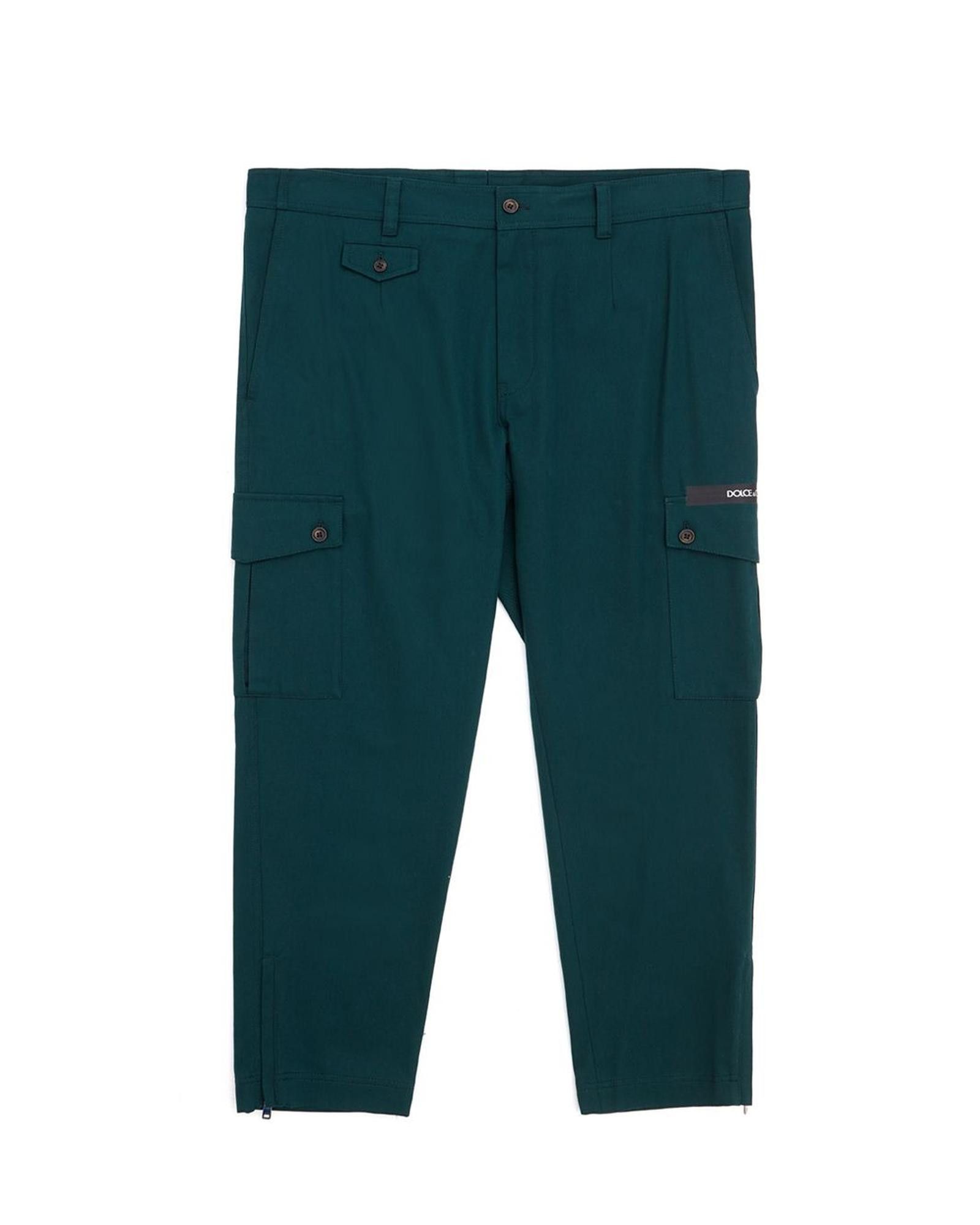 Image of Dolce Gabbana Cargo Maxi Pockets Trousers in Green, Men's (Size 38)