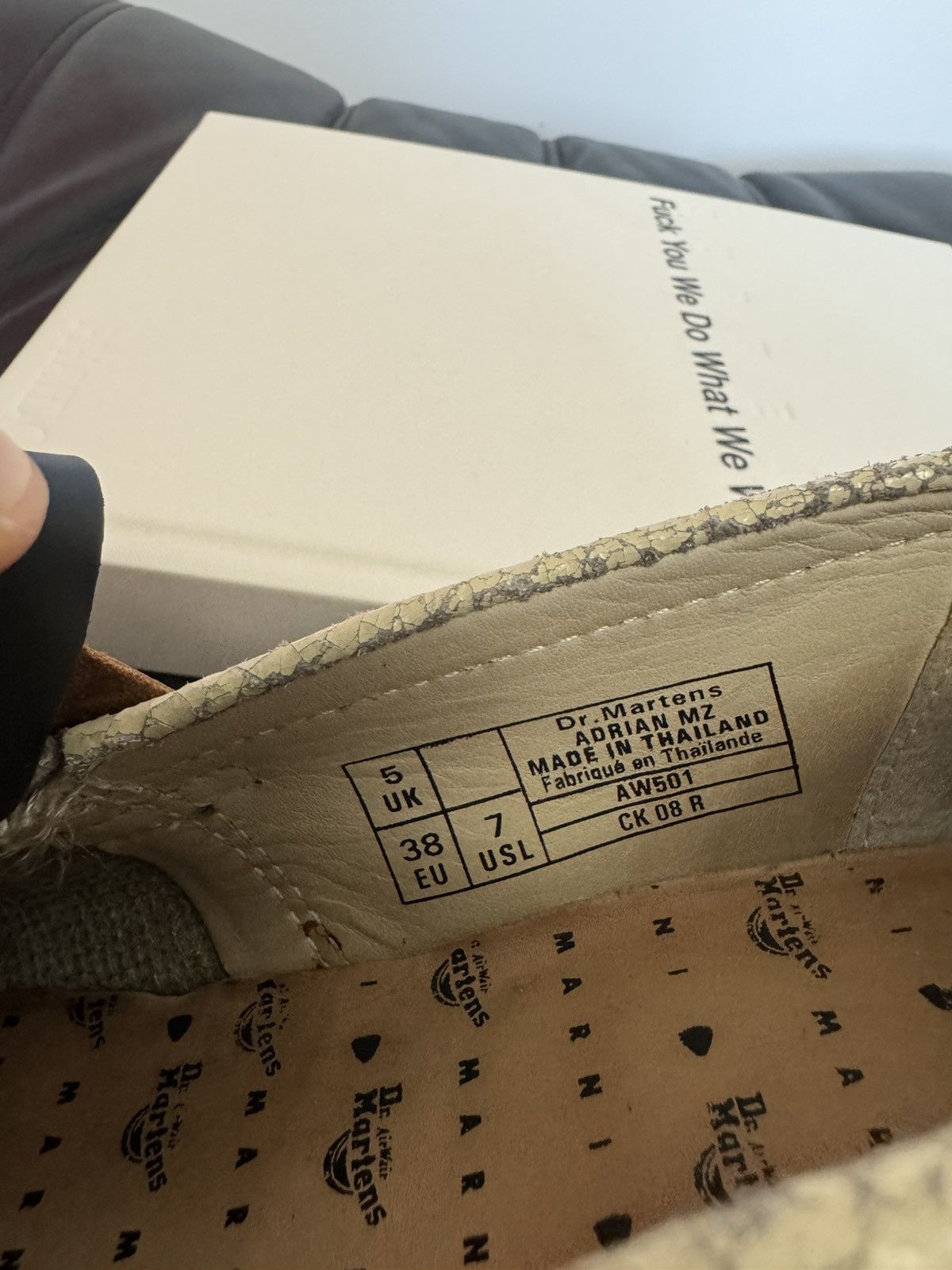 Marni Marni x Dr Martens Adrian Derby Boots Distressed Designer Size US 5.5 / EU 38 - 8 Thumbnail