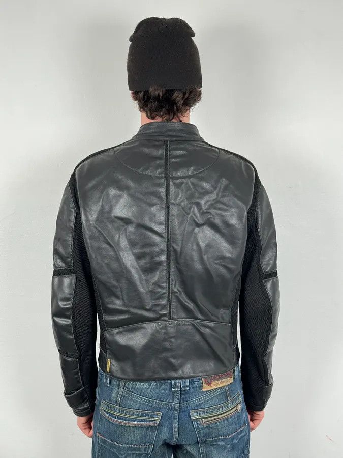 Armani 2000s Armani Black Hybrid Biker Leather Jacket Size US M / EU 48-50 / 2 - 3 Thumbnail