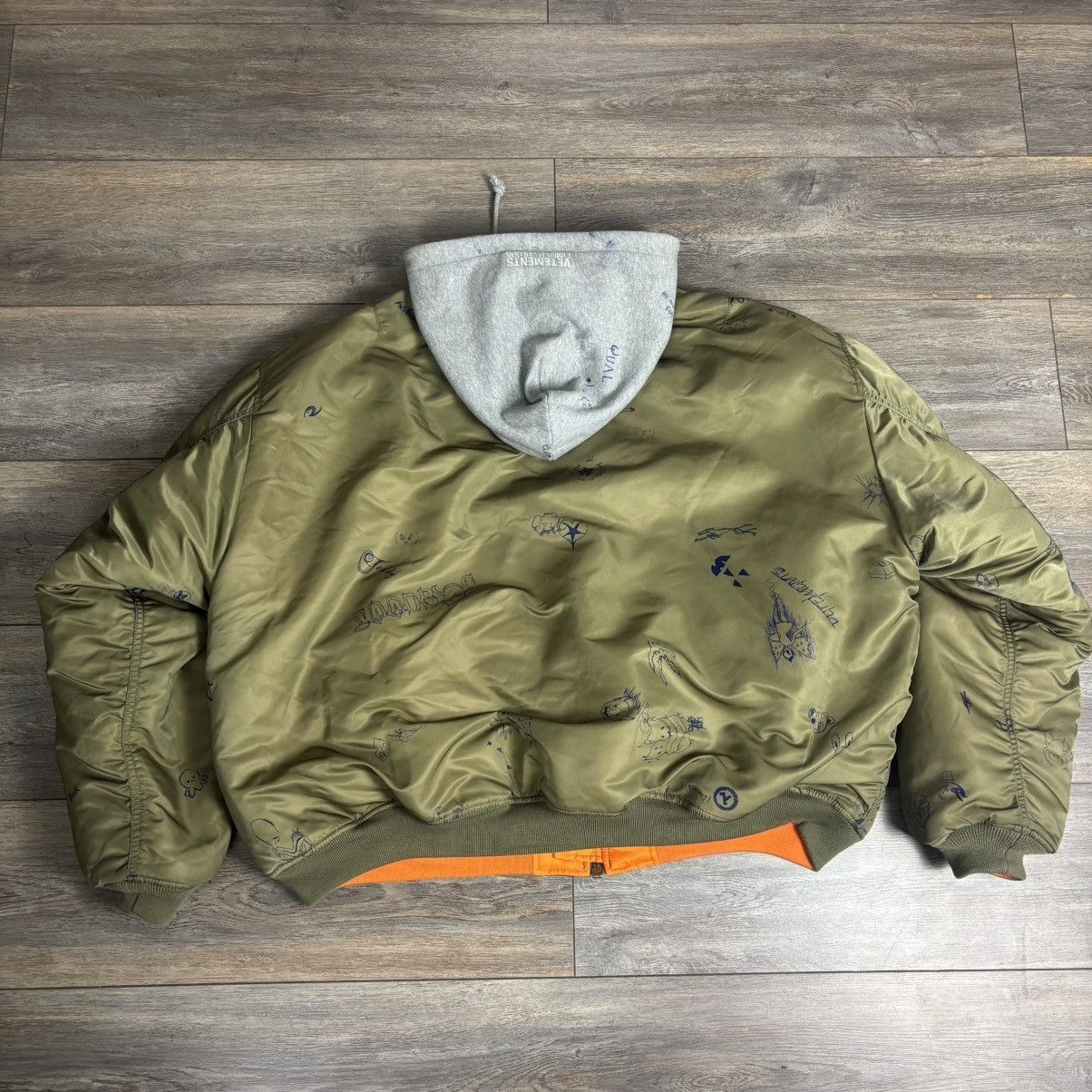 Vetements Vetements x alpha industries bomber jacket scribbles Size US XS / EU 42 / 0 - 2 Thumbnail
