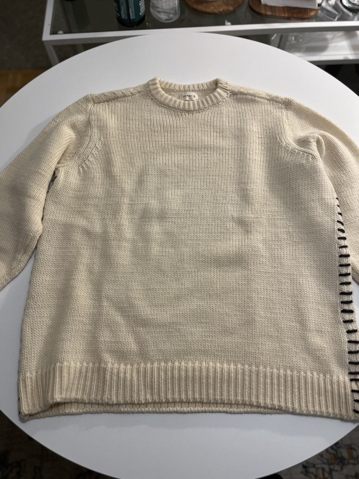 Osklen Osklen Wool Oversized Off-white Knit Sweater Size US M / EU 48-50 / 2 - 1 Thumbnail