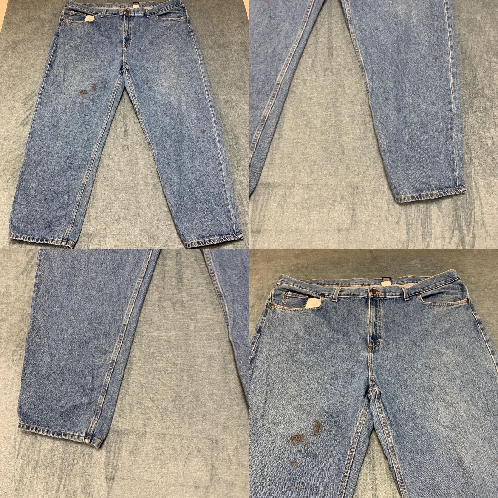Faded Glory Faded Glory Jeans Mens 46x30 Blue Denim Cotton Relaxed Fit Straight Leg Outdoor Jeans Mens 46 Blue Cotton Denim Relaxed Straight Leg 5-Pocket Modern Size US 30 / EU 46 - 8 Thumbnail
