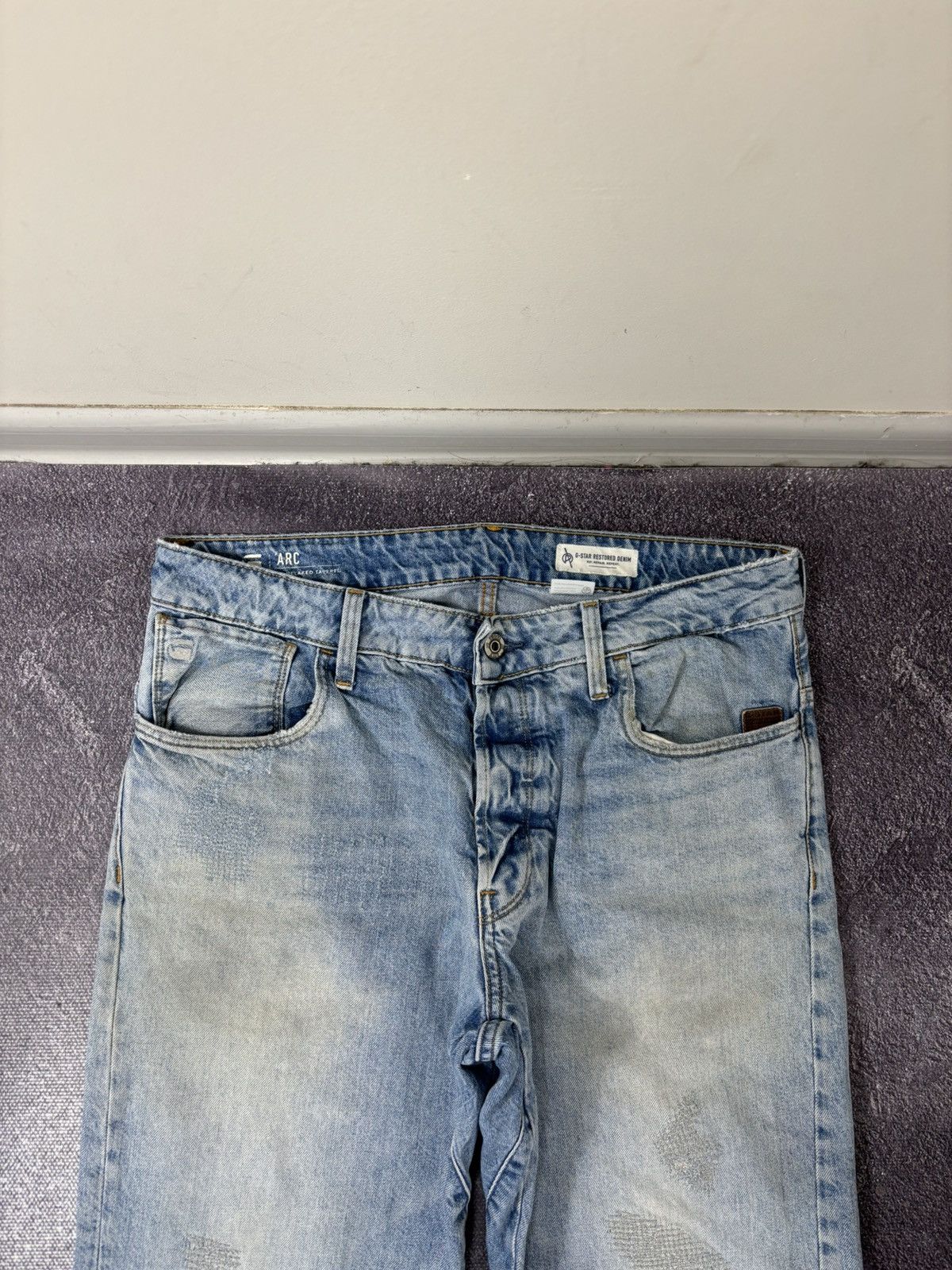 G-Star Vintage G-Star Raw Restored Arc Relaxed Tapered Denim Jeans Size US 32 / EU 48 - 5 Thumbnail