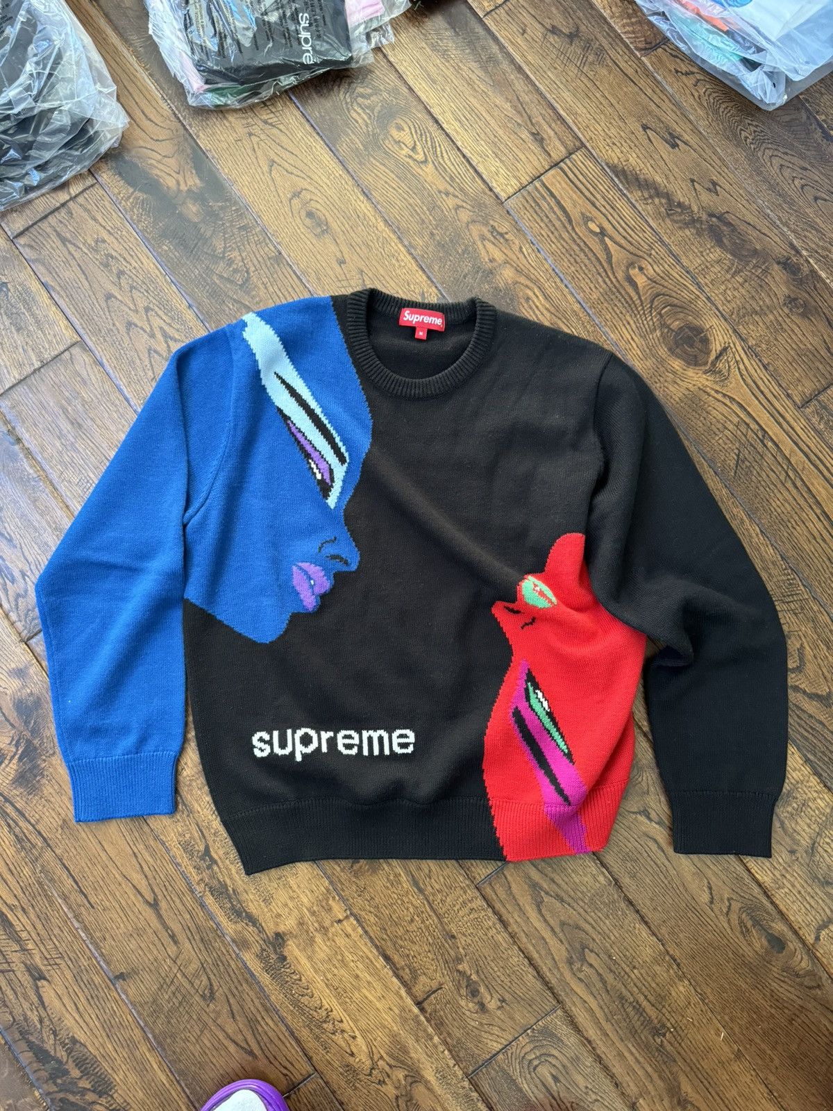 Supreme Faces Sweater | Grailed