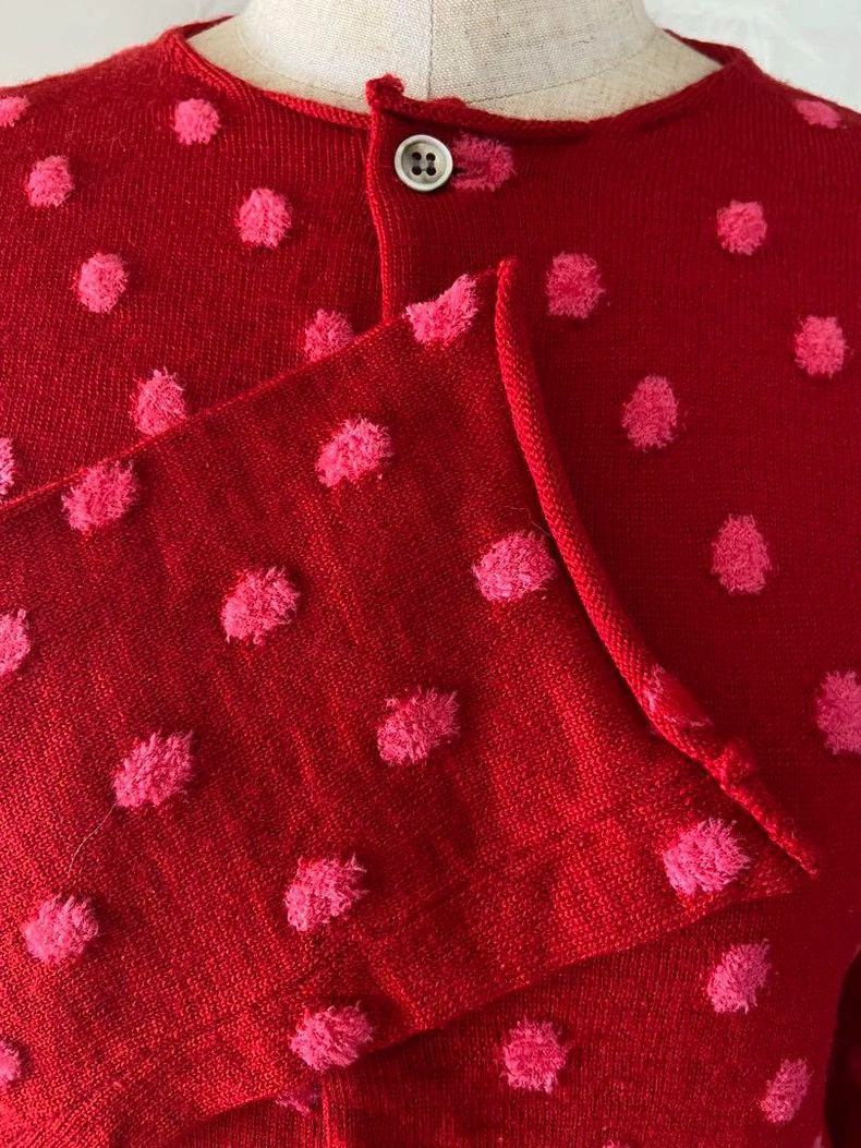 Comme des Garcons Comme Des Garcons Red polka dot knitted sweater Size M / US 6-8 / IT 42-44 - 2 Thumbnail