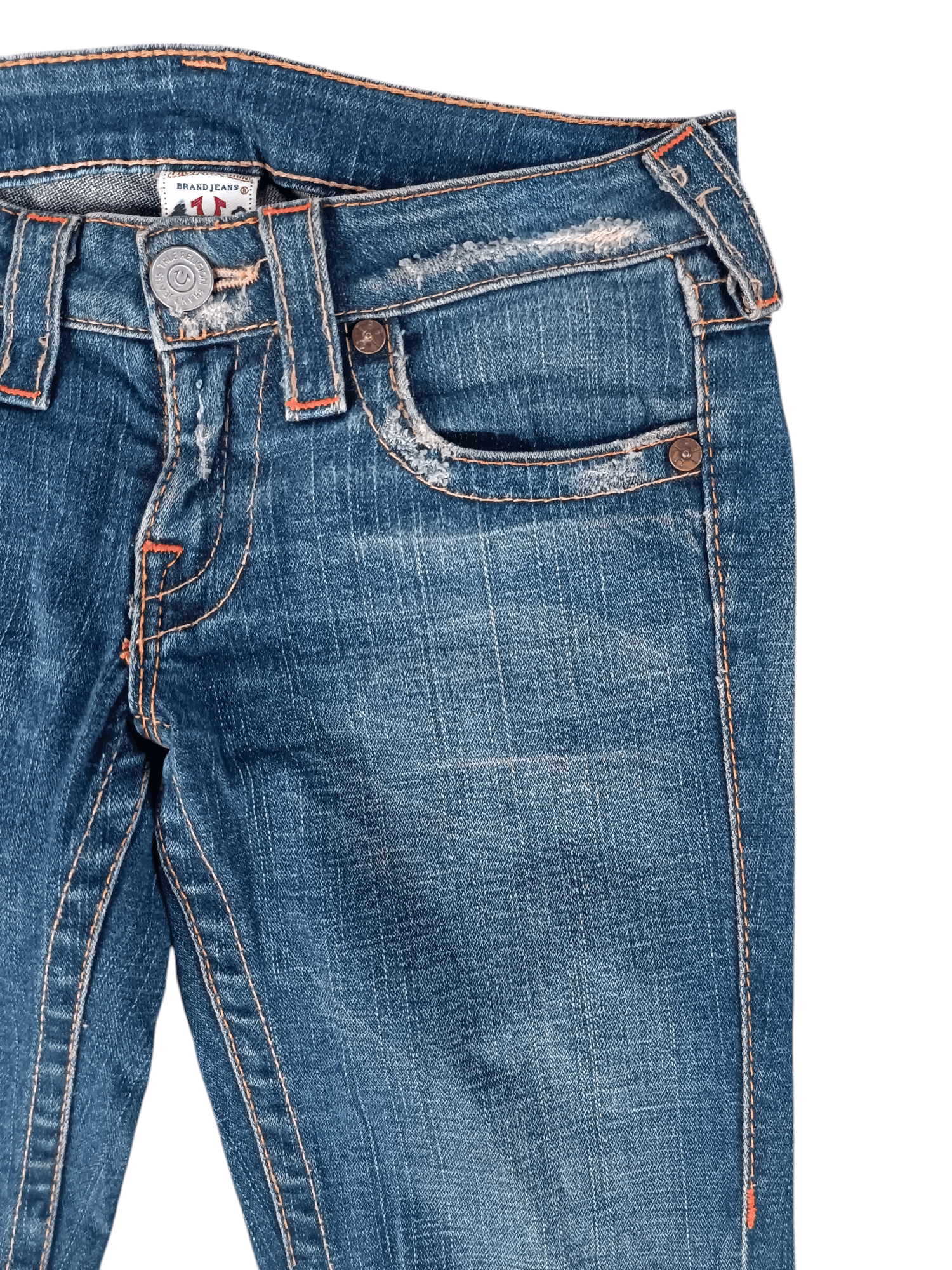 True Religion × Vintage True Religion ひ Joey Flare Distressed Unisex Jeans Size US 28 / EU 44 - 11 Thumbnail