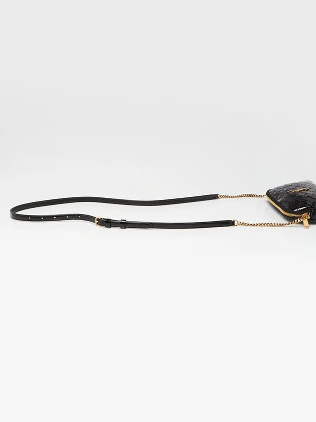 Saint Laurent Paris o1b1hav110125 Size: OS / Gaby Zippered Leather Pouch Black Size ONE SIZE - 7 Thumbnail