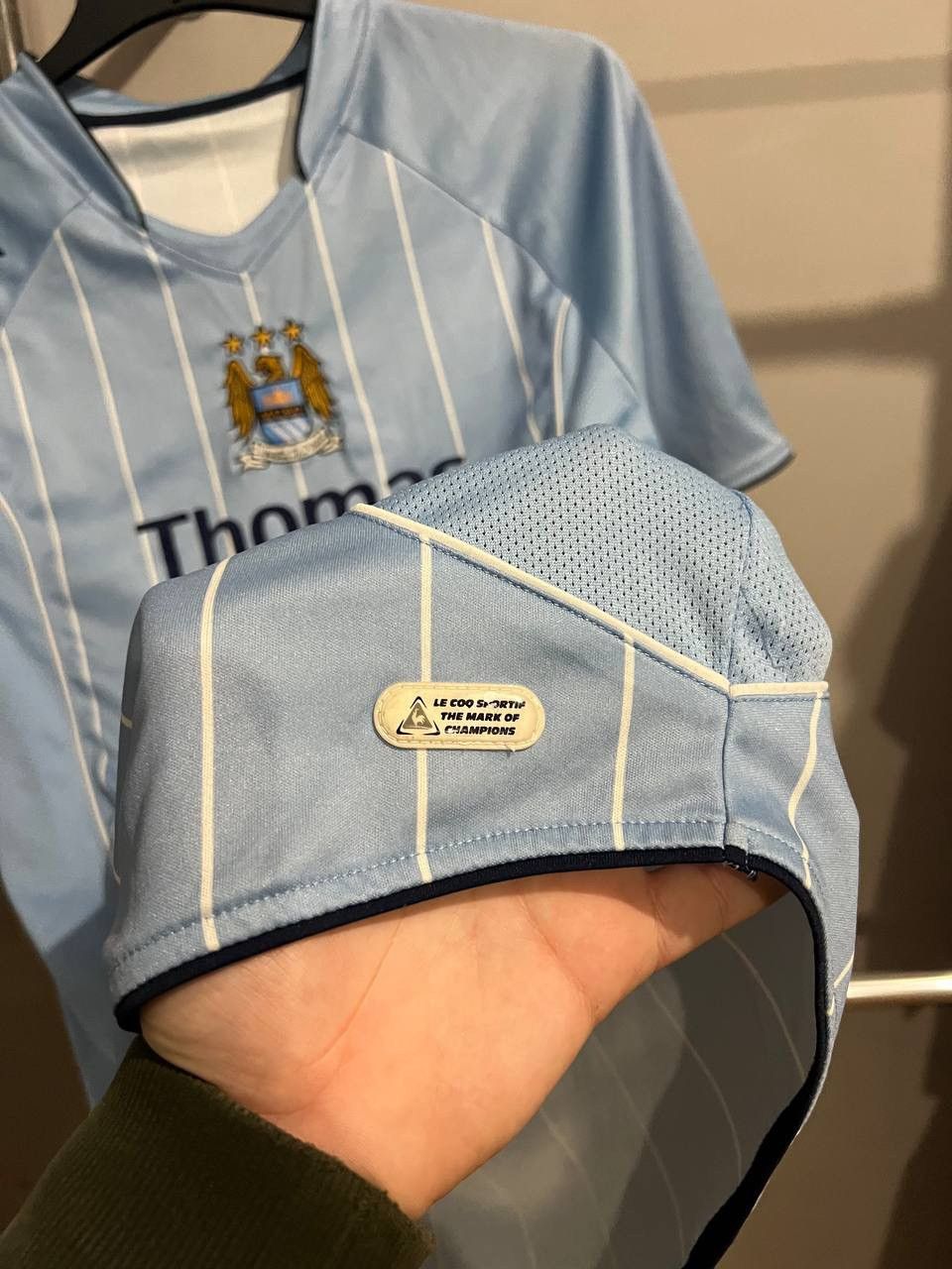 Le Coq Sportif 2007/08 MANCHESTER CITY HOME SOCCER JERSEY FOOTBALL SHIRT L Size US L / EU 52-54 / 3 - 9 Thumbnail