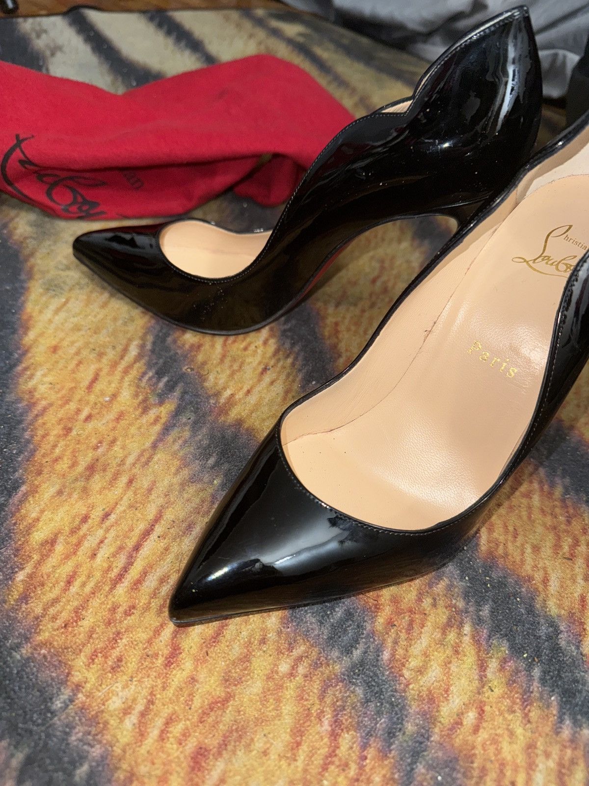 Christian Louboutin Christian Louboutin Hot Chick 100MM Leather Pumps Size US 7.5 / IT 37.5 - 1 Thumbnail