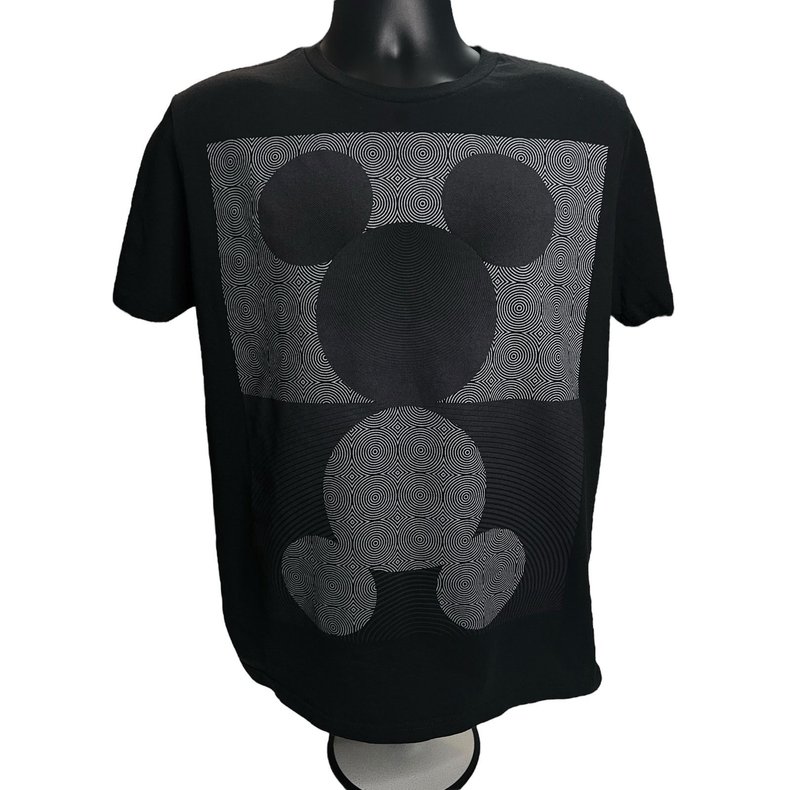 Disney Disney Mickey Mouse Silhouette Hypnotic Patterns Black Shirt Size US S / EU 44-46 / 1 - 1 Thumbnail