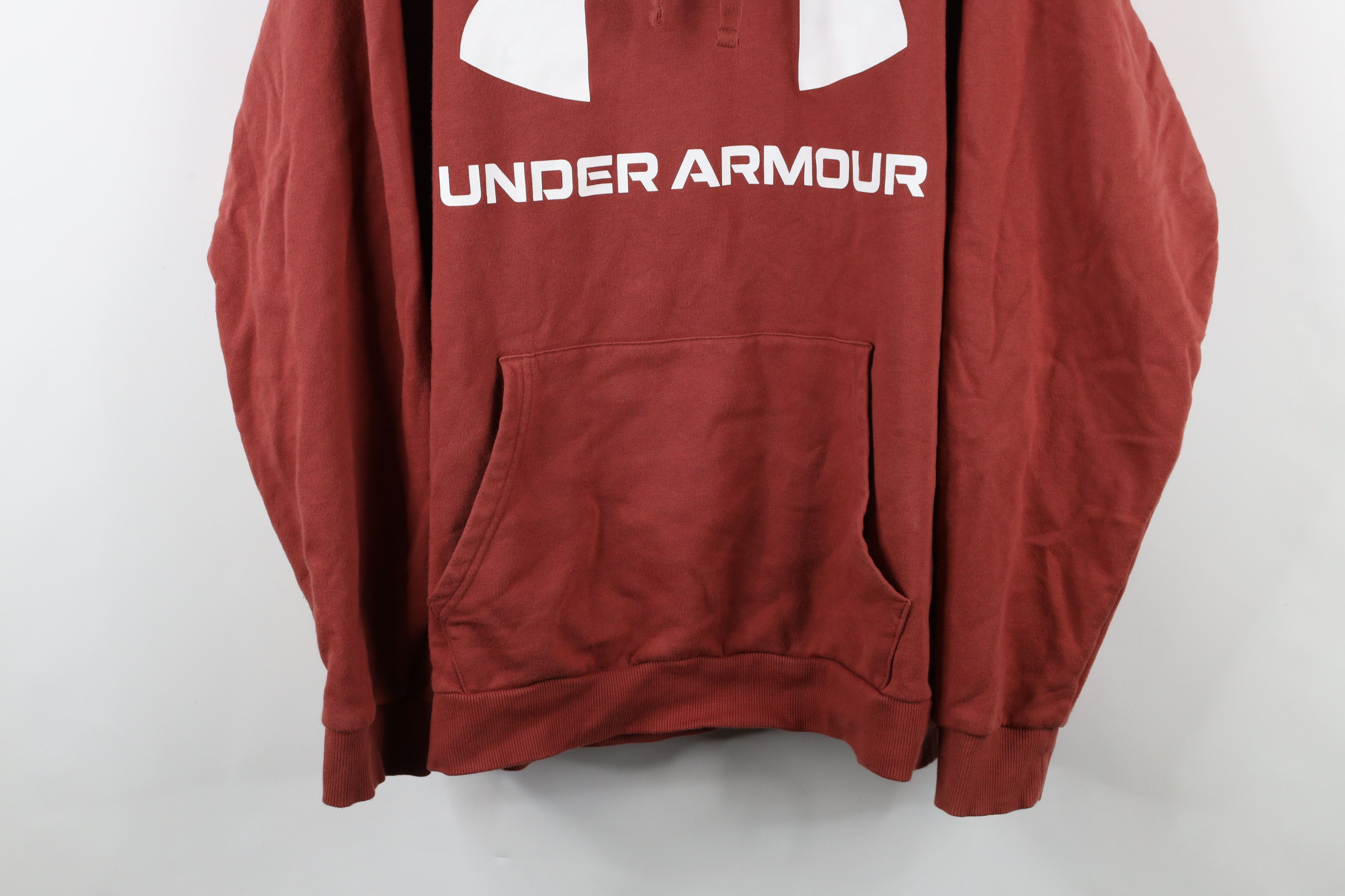 Under Armour × Vintage Under Armour Spell Big Logo ColdGear Hoodie Sweatshirt Red Size US XXL / EU 58 / 5 - 3 Thumbnail