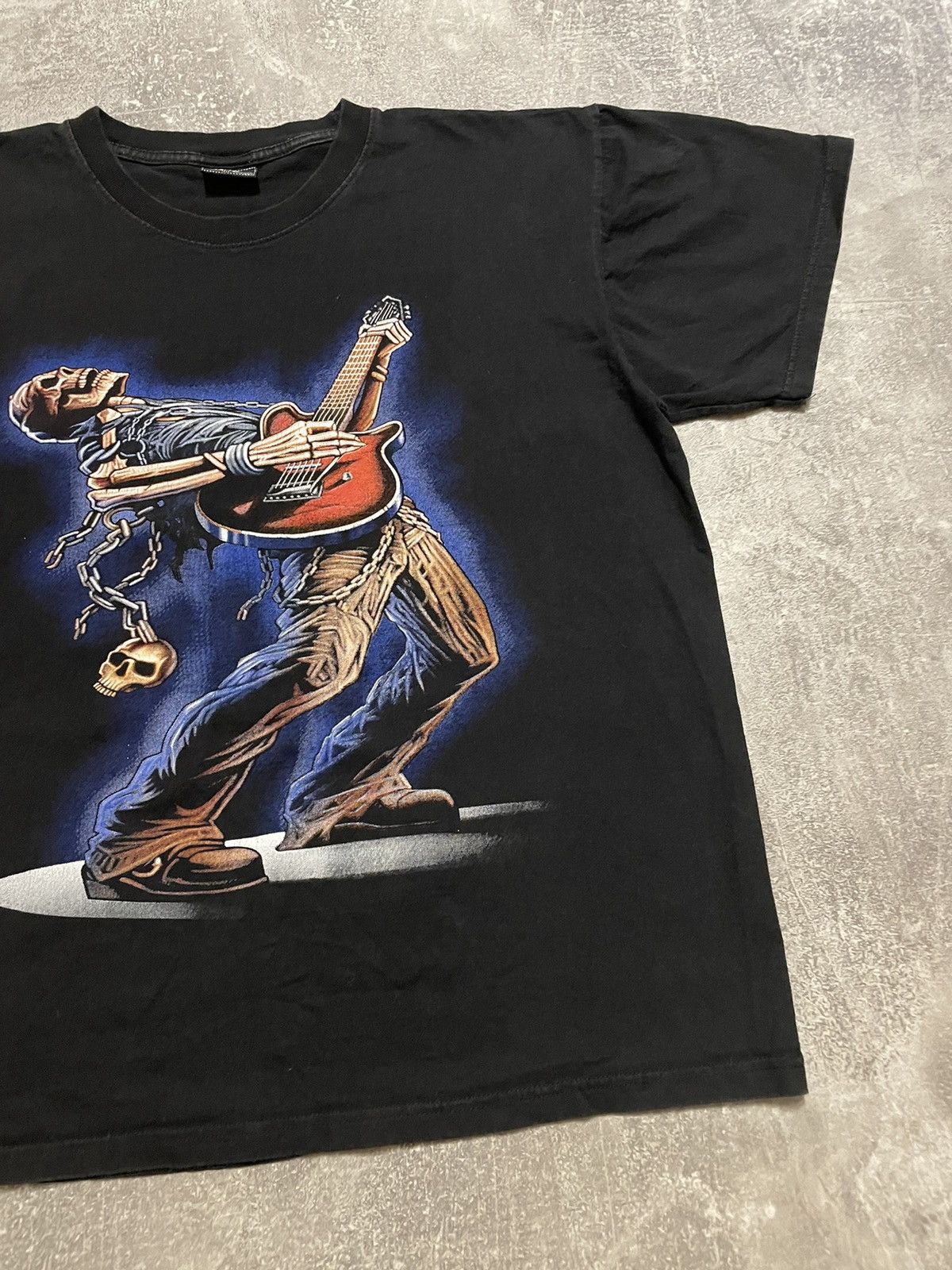 Affliction Vintage Skeleton Playing Guitar Affliction Style T-Shirt Size US XL / EU 56 / 4 - 4 Thumbnail