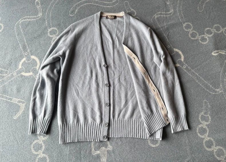 Loro Piana LORO PIANA Blue and gray goat cashmere sweater Size US L / EU 52-54 / 3 - 1 Thumbnail