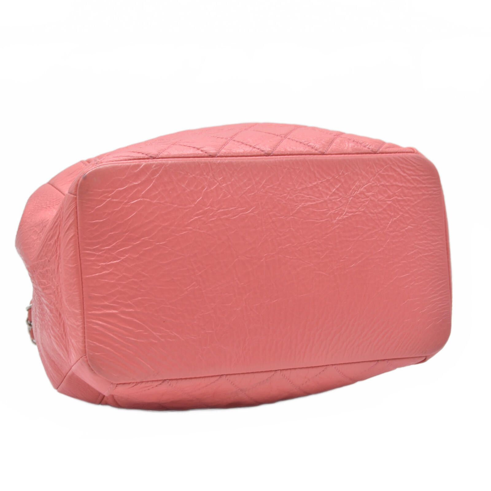 Chanel $4500 Chanel Pink CC Chain Drawstring Bucket Bag Leather Size ONE SIZE - 11 Thumbnail