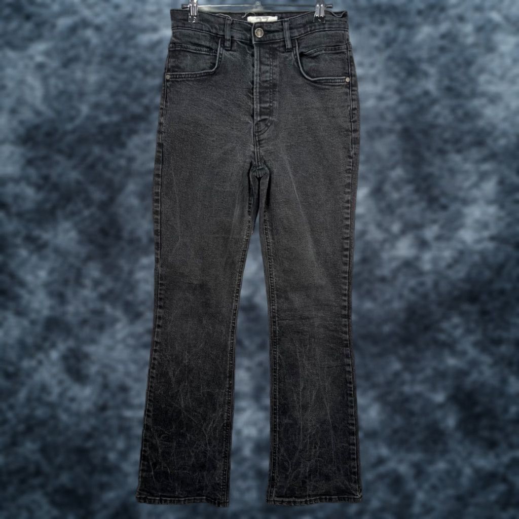 Vintage We The Free Womens Flared High-Waisted Denim Jeans 27 Black Cotton Denim 5-Pocket Rise High Inseam 32 Womens Jeans - No N/A Size 27" / US 4 / IT 40 - 1 Thumbnail