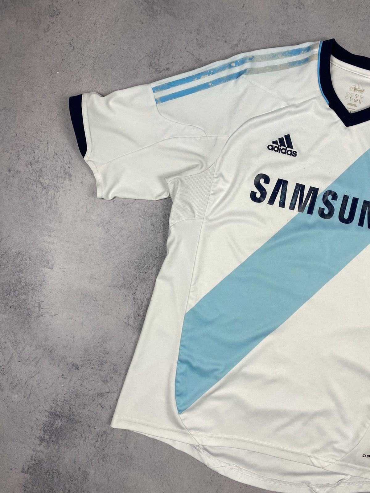 Adidas × Chelsea Soccer Adidas Chelsea 2012 2013 Samsung Away Soccer Jersey Football Size US L / EU 52-54 / 3 - 4 Thumbnail