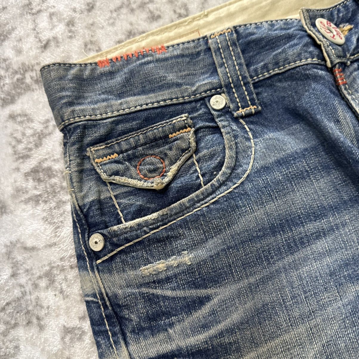 Edwin Vintage Edwin 511 Blue Trip Heavy Stitched Flared Jeans Size US 29 - 10 Thumbnail