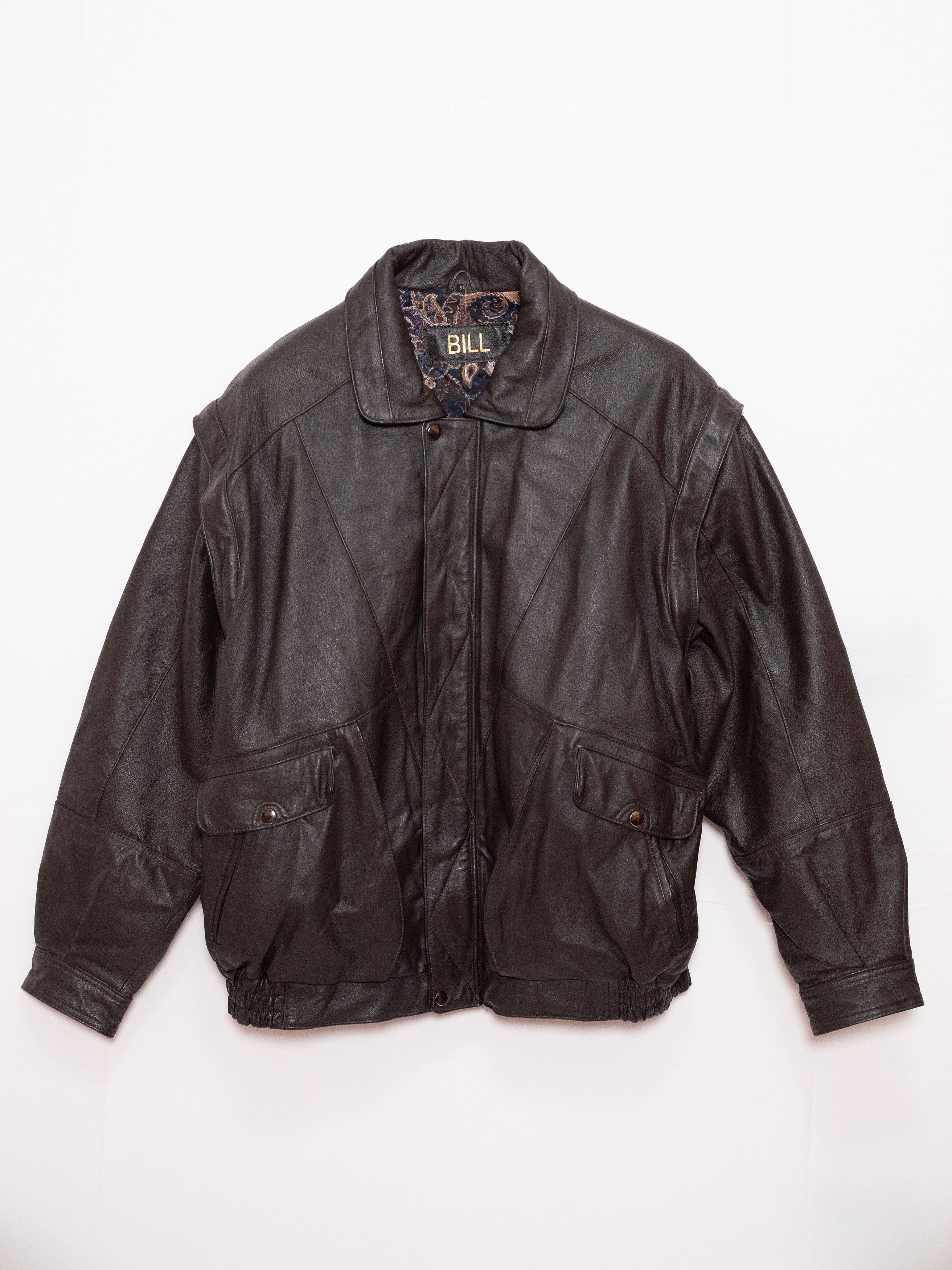 Vintage Vintage leather jacket Bill AA09 Size US L / EU 52-54 / 3 - 1 Thumbnail
