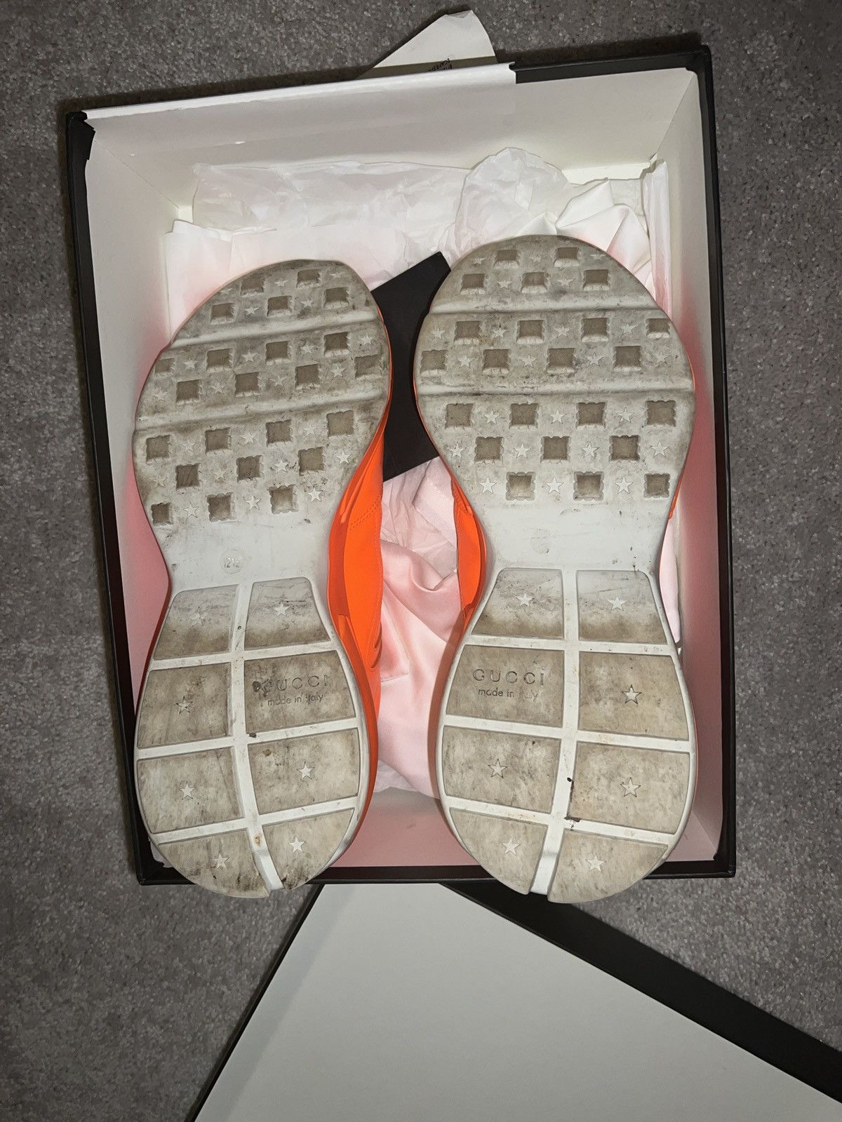 Gucci Rhyton - Calfskin - Apollo Fluo (Neon Orange) Size US 12.5 / EU 45-46 - 4 Thumbnail