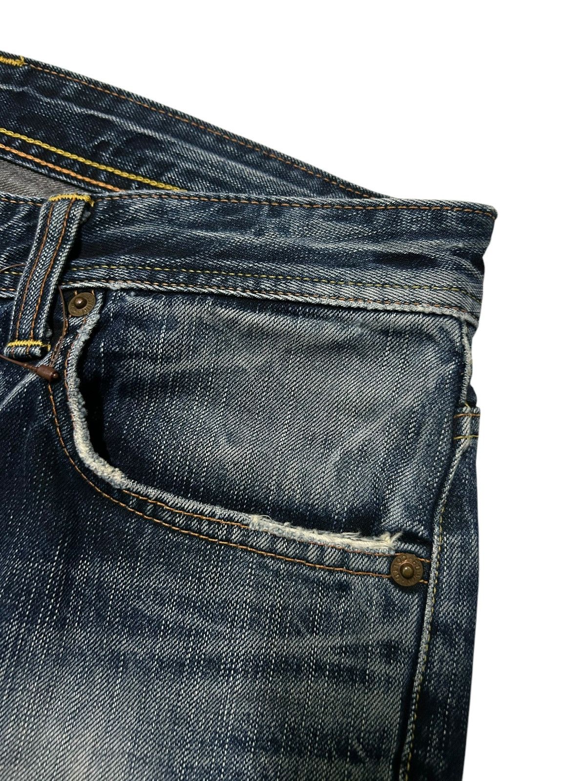 Japanese Brand × Kapital × Vintage Flare Edwin Vintage Distressed Mud Wash Japanese Denim☠️☠️🎌🎌 Size US 32 / EU 48 - 6 Thumbnail