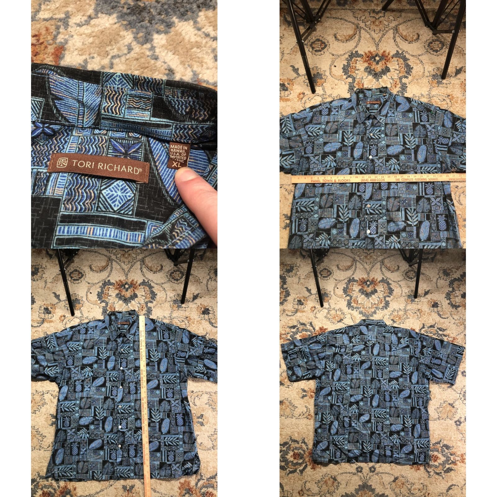 Tori Richard Tori Richard Shirt Mens XL Blue Hawaiian Tropical Aloha Short Sleeve Button Up Size US XL / EU 56 / 4 - 8 Thumbnail