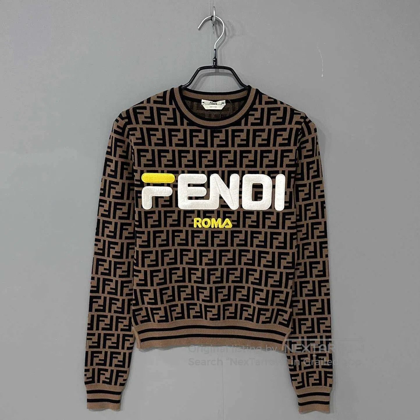 Fendi fendi monogram embroidered logo sweatshirt. Size US S / EU 44-46 / 1 - 3 Thumbnail