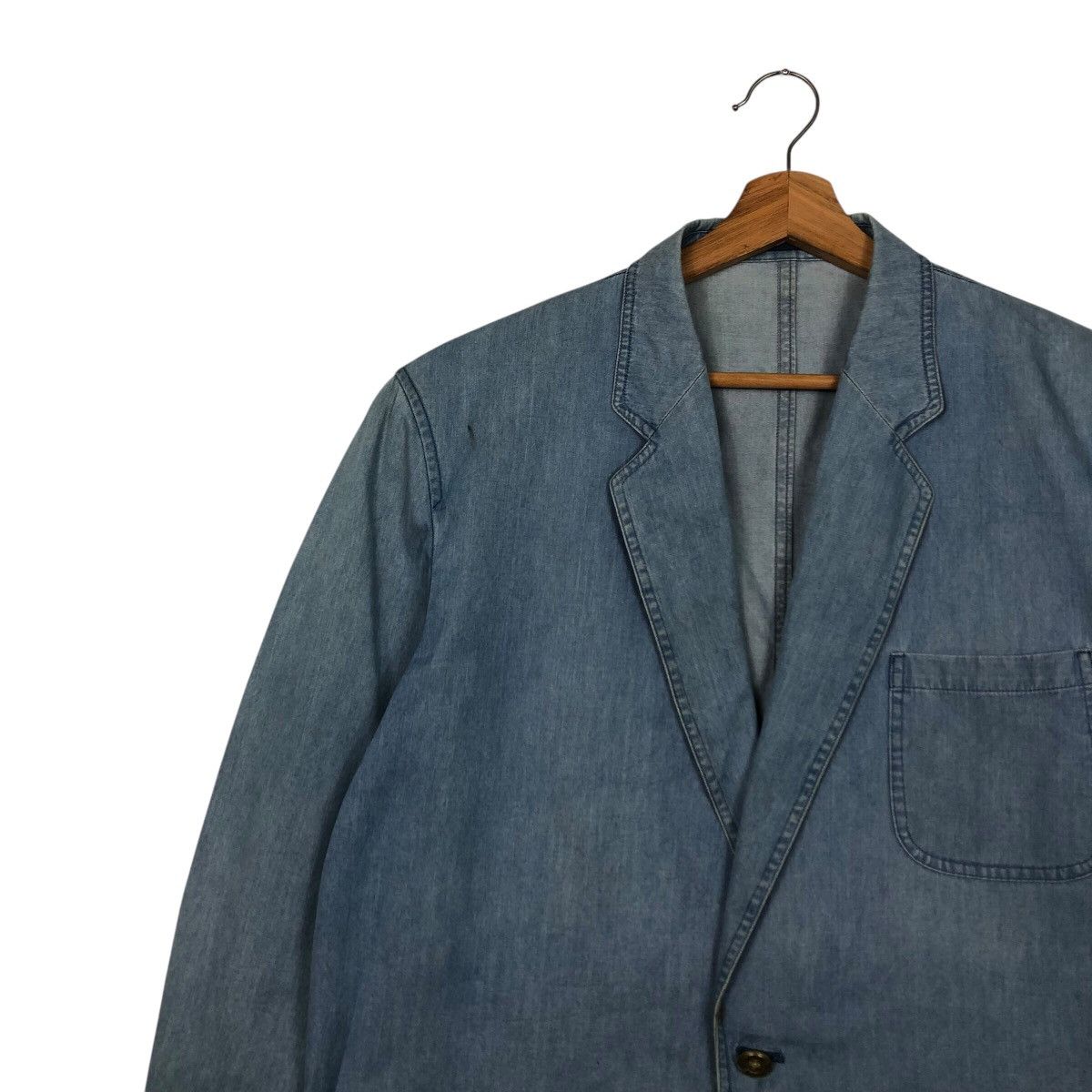 Burberry 📌Vintage Chore Work Denim Jacket Burberrys Double Breast Size US M / EU 48-50 / 2 - 8 Thumbnail