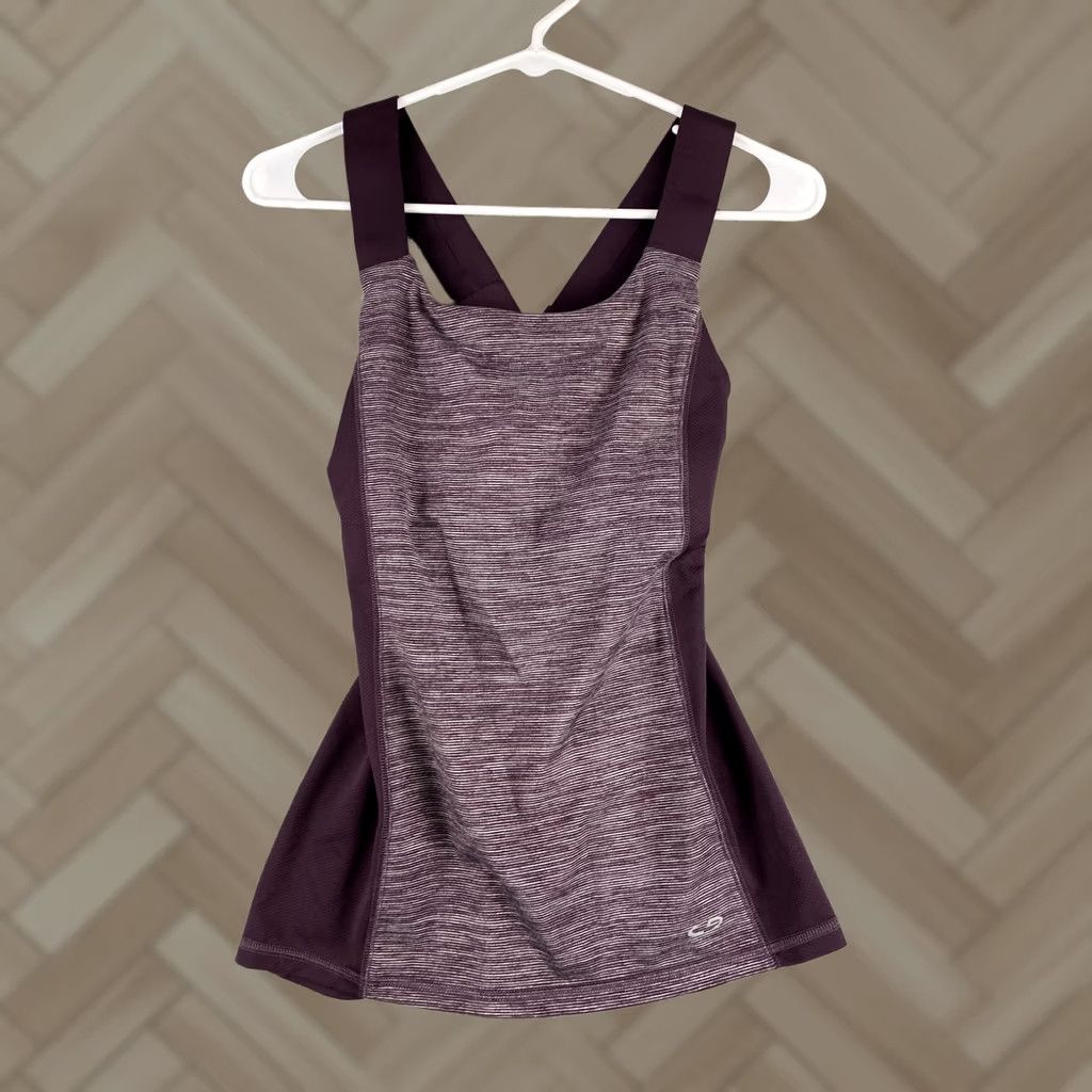 Champion Champion Active Tank Top Womens Size S Burgundy Fitted Sleeveless Logo Athletic Shirt Size S / US 4 / IT 40 - 1 Thumbnail