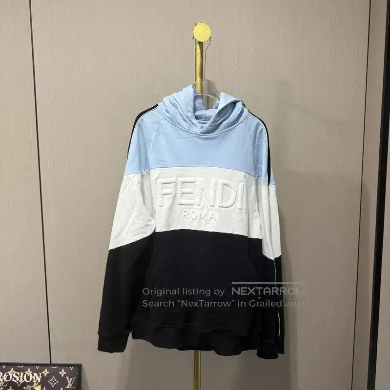 Fendi Fendi Women's Color Block Hoodie Sweatshirt . Size L / US 10 / IT 46 - 1 Thumbnail