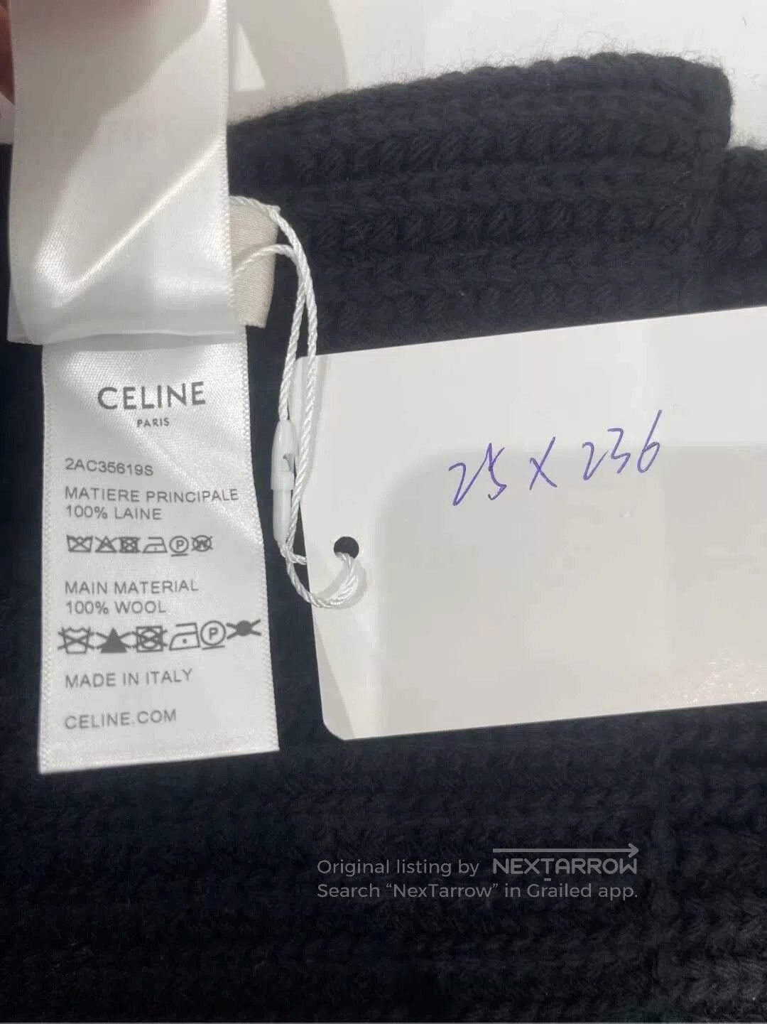 Celine black logo scarf from Celine. Size ONE SIZE - 4 Thumbnail