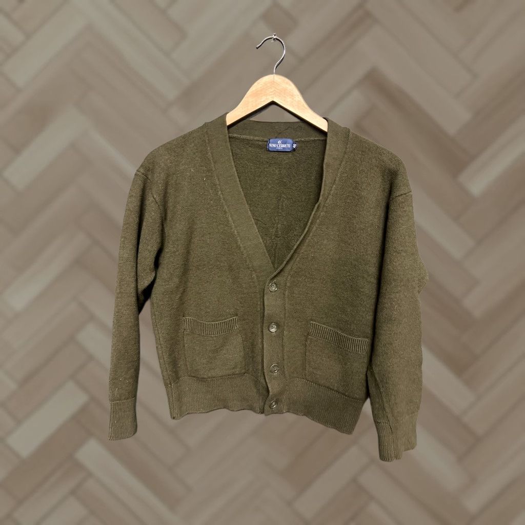 Vintage VINTAGE Nino Cerruti Cardigan Sweatshirt Wool Viscoe Green Mens 46 Paris Sweater Unisex Adults STP 46 Size Regular Solid Paris Mens Size US XXL / EU 58 / 5 - 1 Thumbnail