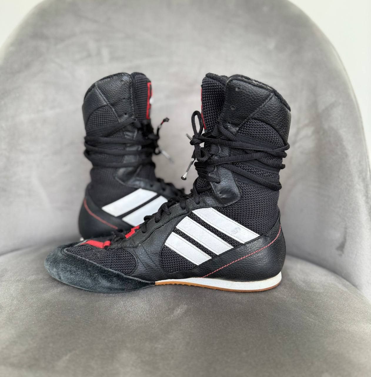 Adidas Adidas 00s Tygun Y2K Leather Black Wrestling Boxing Boots Size US 4.5 / IT 34.5 - 3 Thumbnail
