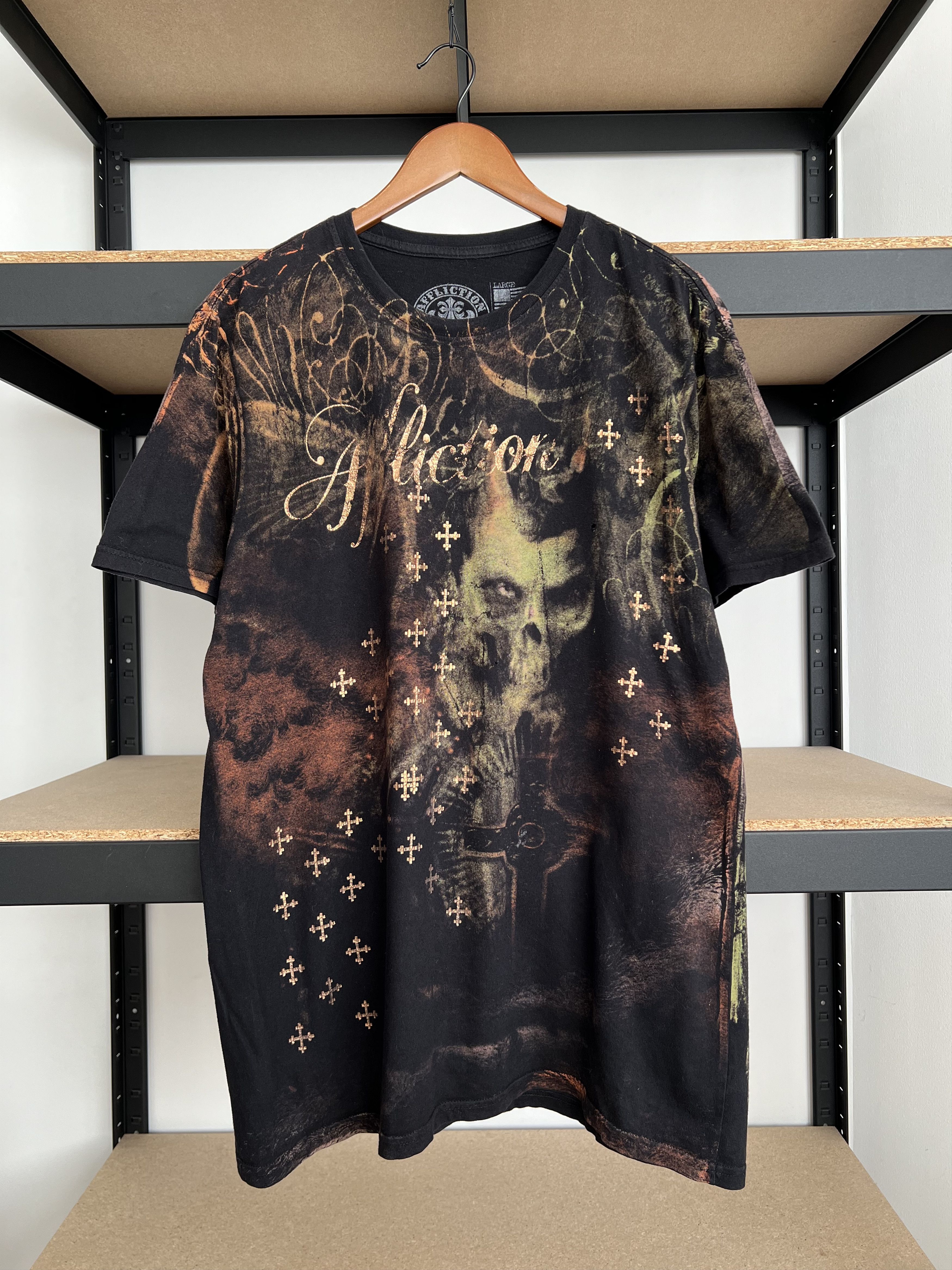 Affliction Vintage Y2k Affliction Skull Demon Gothic Grunge AOP T-shirt Size US L / EU 52-54 / 3 - 1 Thumbnail