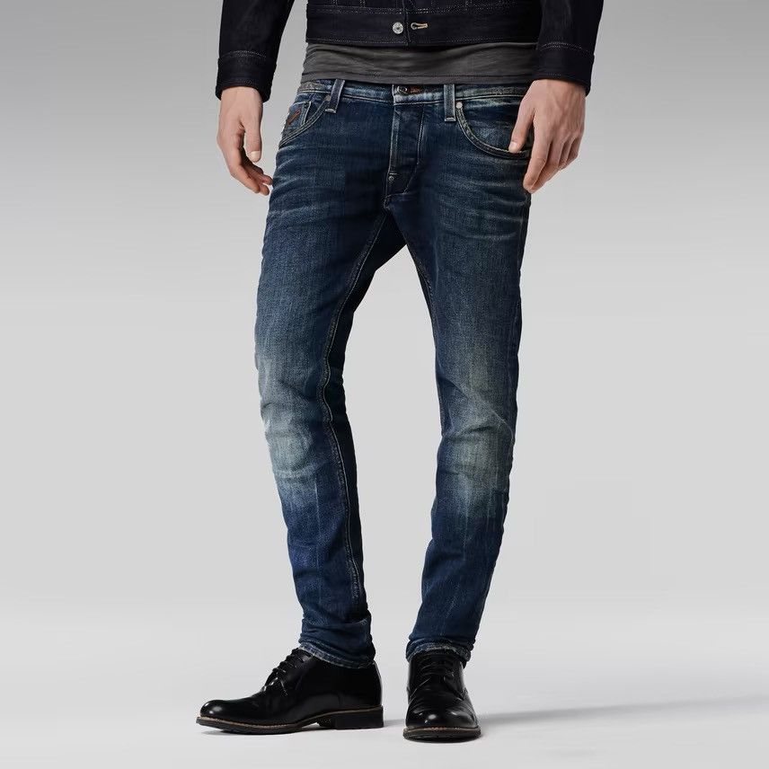 G-Star Raw Mens Blue Defend Super Slim Denim Jeans RRP €150