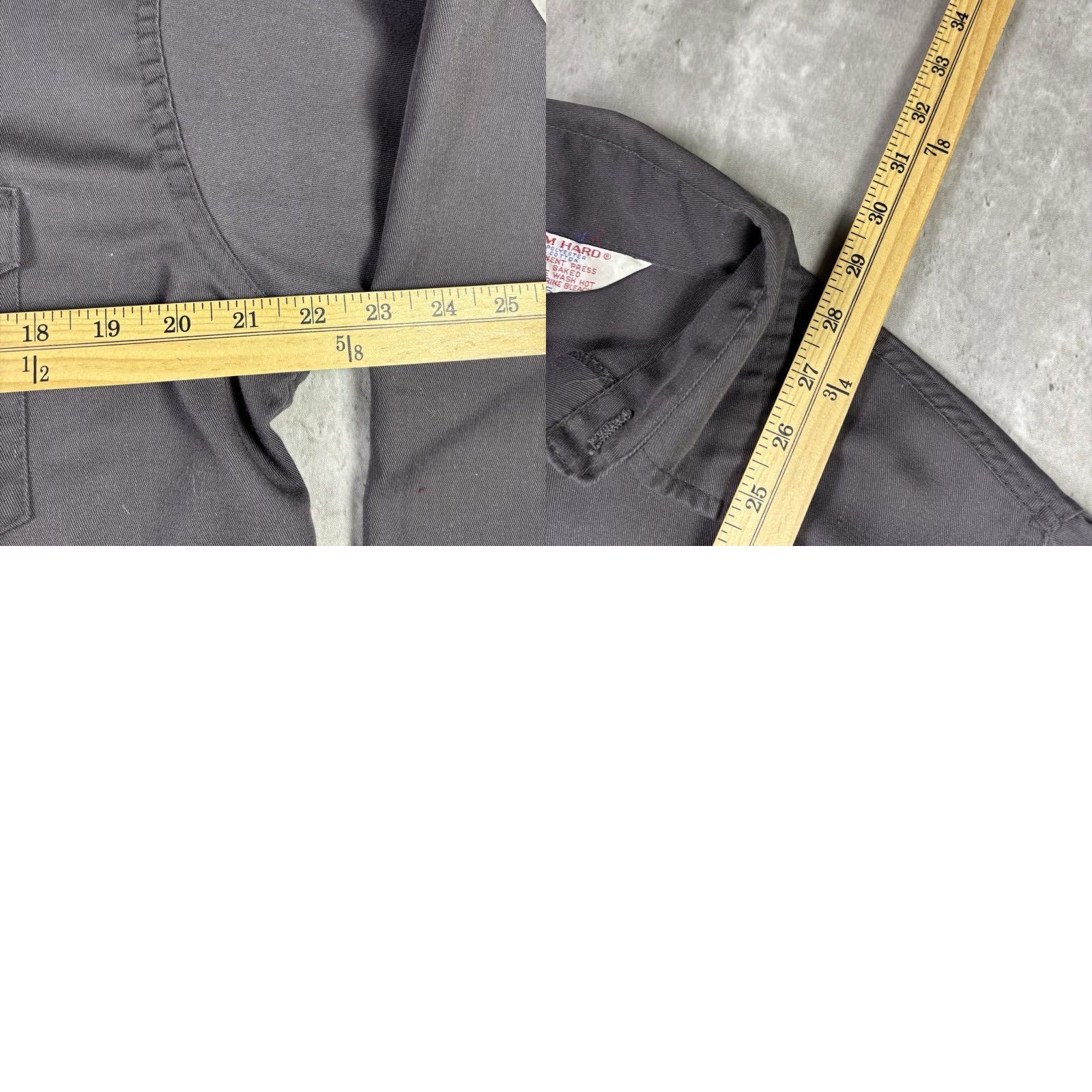 Vintage VINTAGE Gray Button-Down Workwear Cotton Shirt Mens L 16 60s Twill Pockets Long Sleeve Size US L / EU 52-54 / 3 - 8 Thumbnail