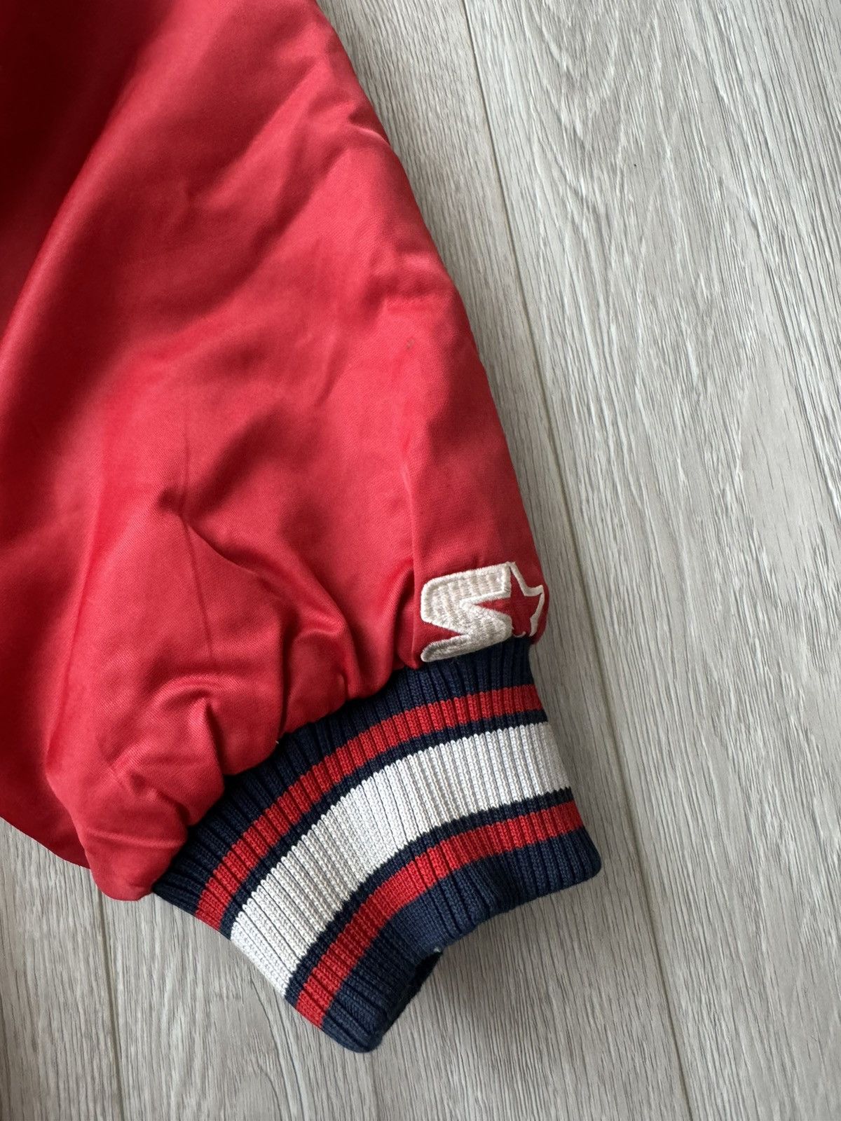 Starter × Vintage Vintage 90s Starter Cleveland Indians Satin Bomber Jacket Size US XXL / EU 58 / 5 - 8 Thumbnail