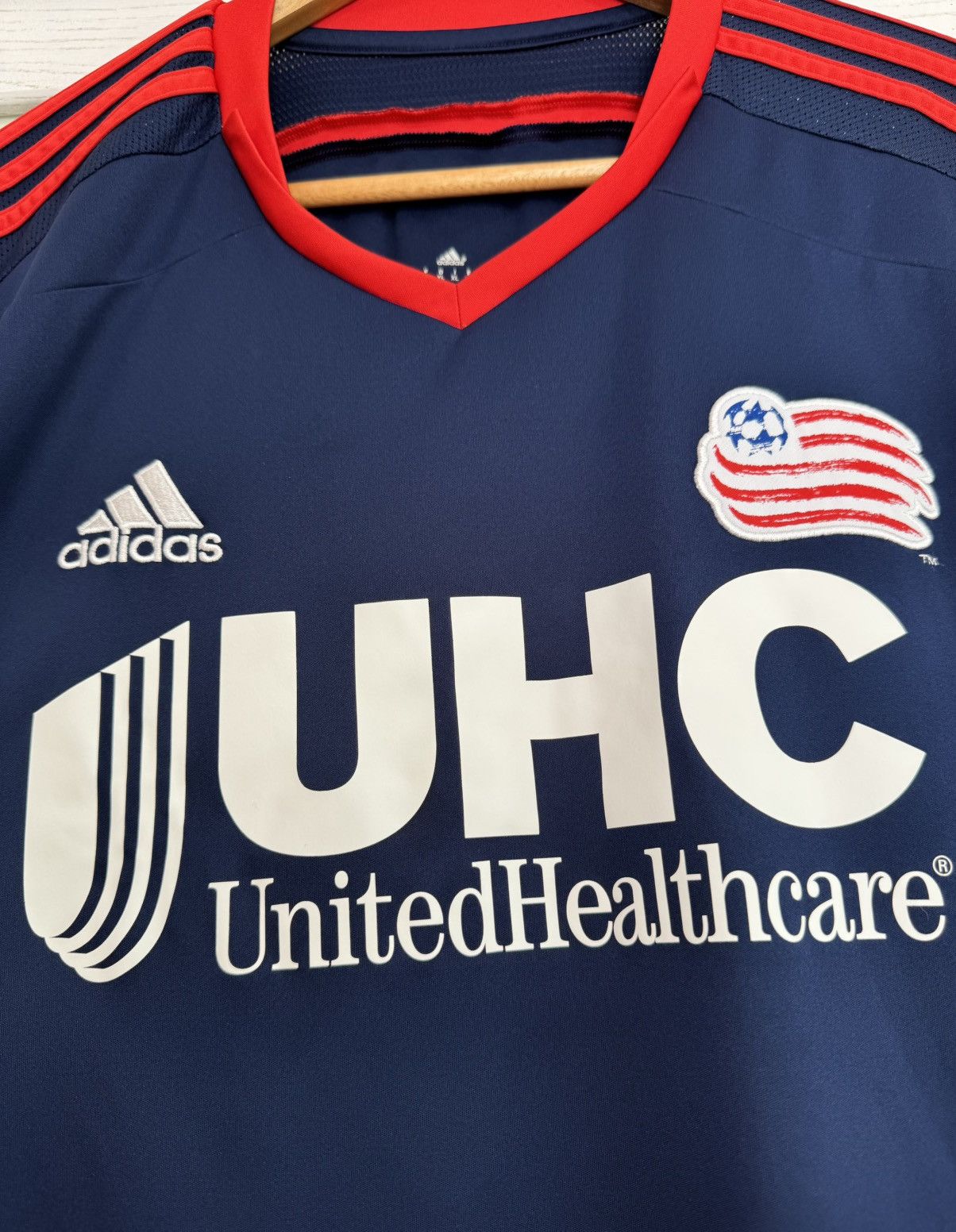 Adidas New England Revolution 2014-2015 Home Soccer Jersey Kit Size US XL / EU 56 / 4 - 9 Thumbnail