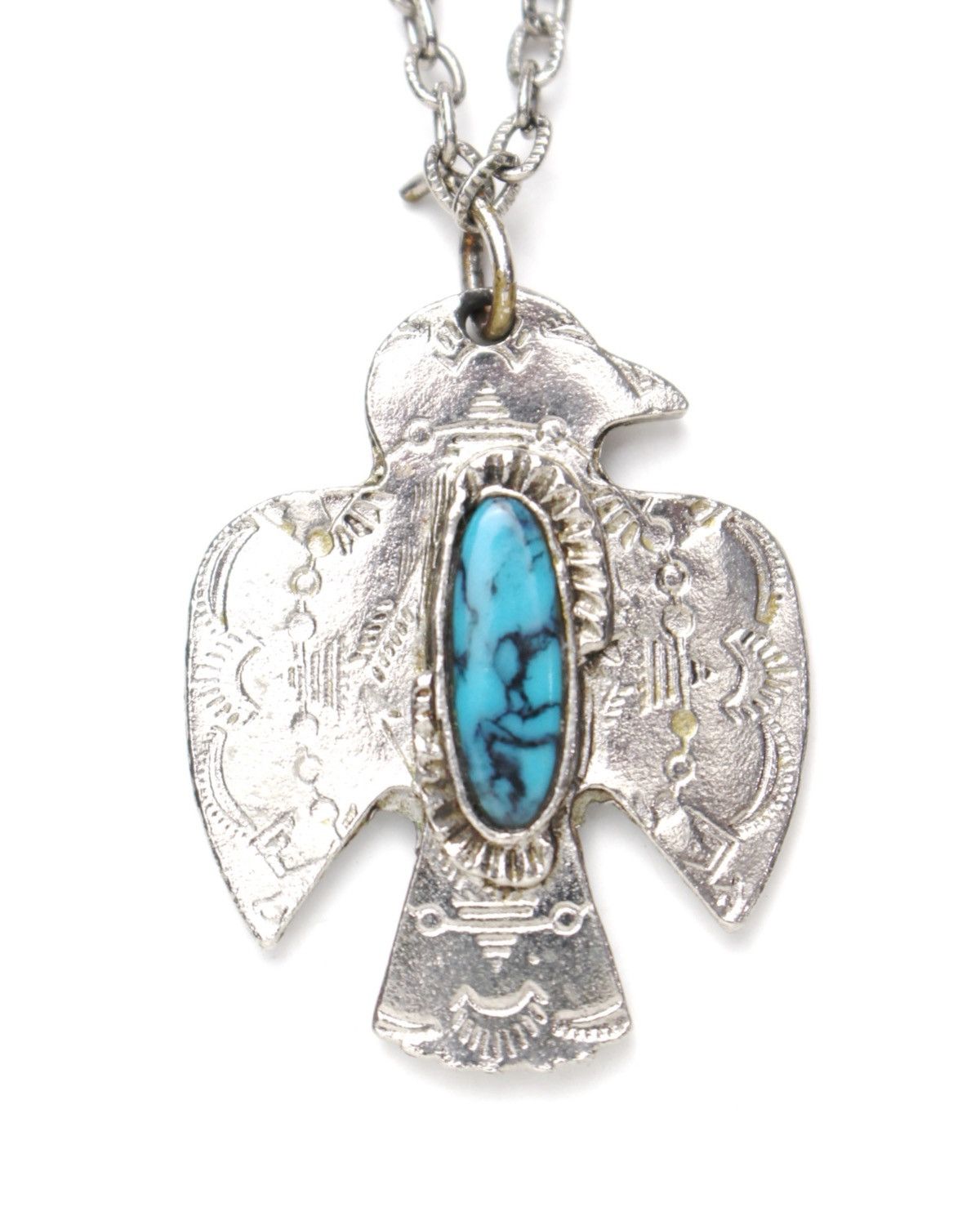 Vintage 1970S DACO THUNDERBIRD TOURIST SILVER TONE PENDANT NECKLACE Size ONE SIZE - 1 Thumbnail