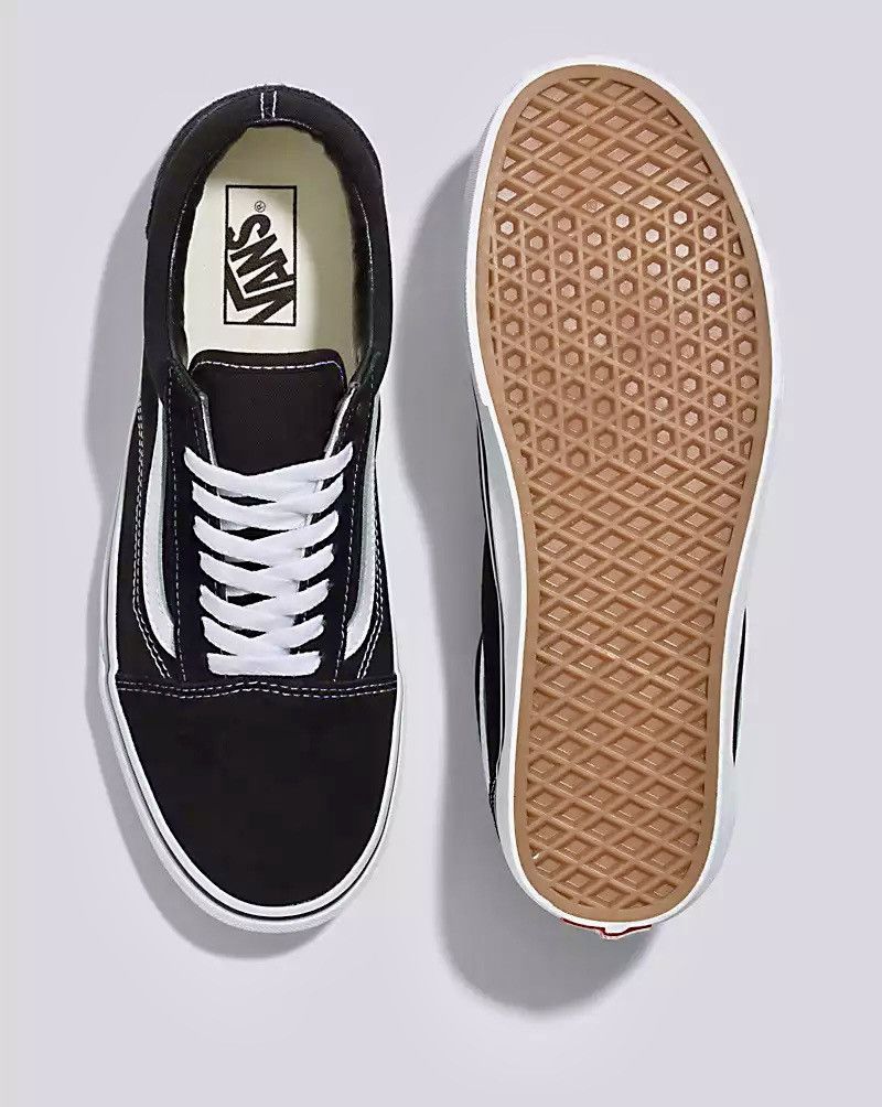 Vans Vans Old Skool Shoes Black White Low Top Sneakers Size US 12 / EU 45 - 2 Thumbnail