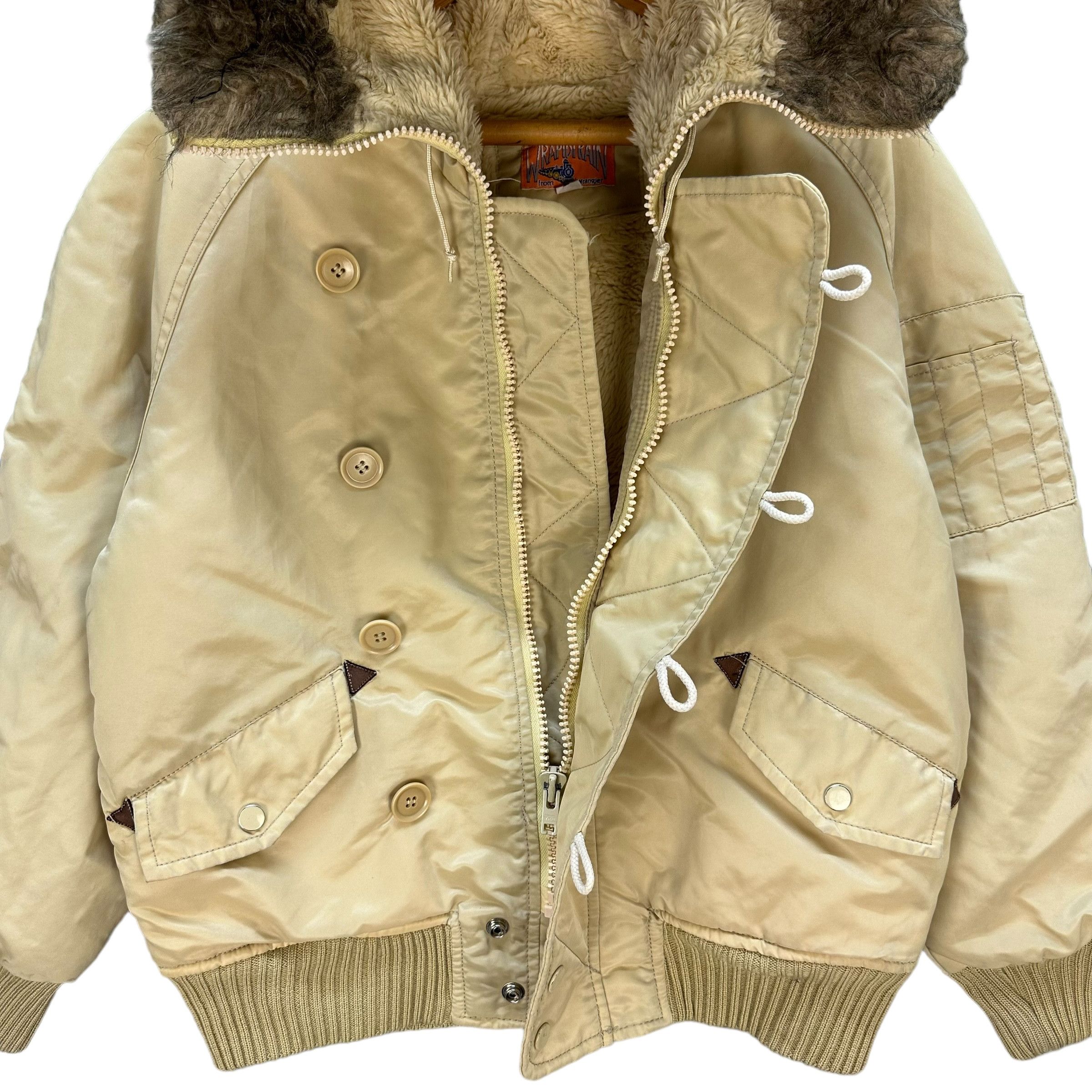 Vintage WRAPIDTRAIN By Wrangler Sherpa Hooded Jacket #A35-0791 Size US S / EU 44-46 / 1 - 6 Thumbnail