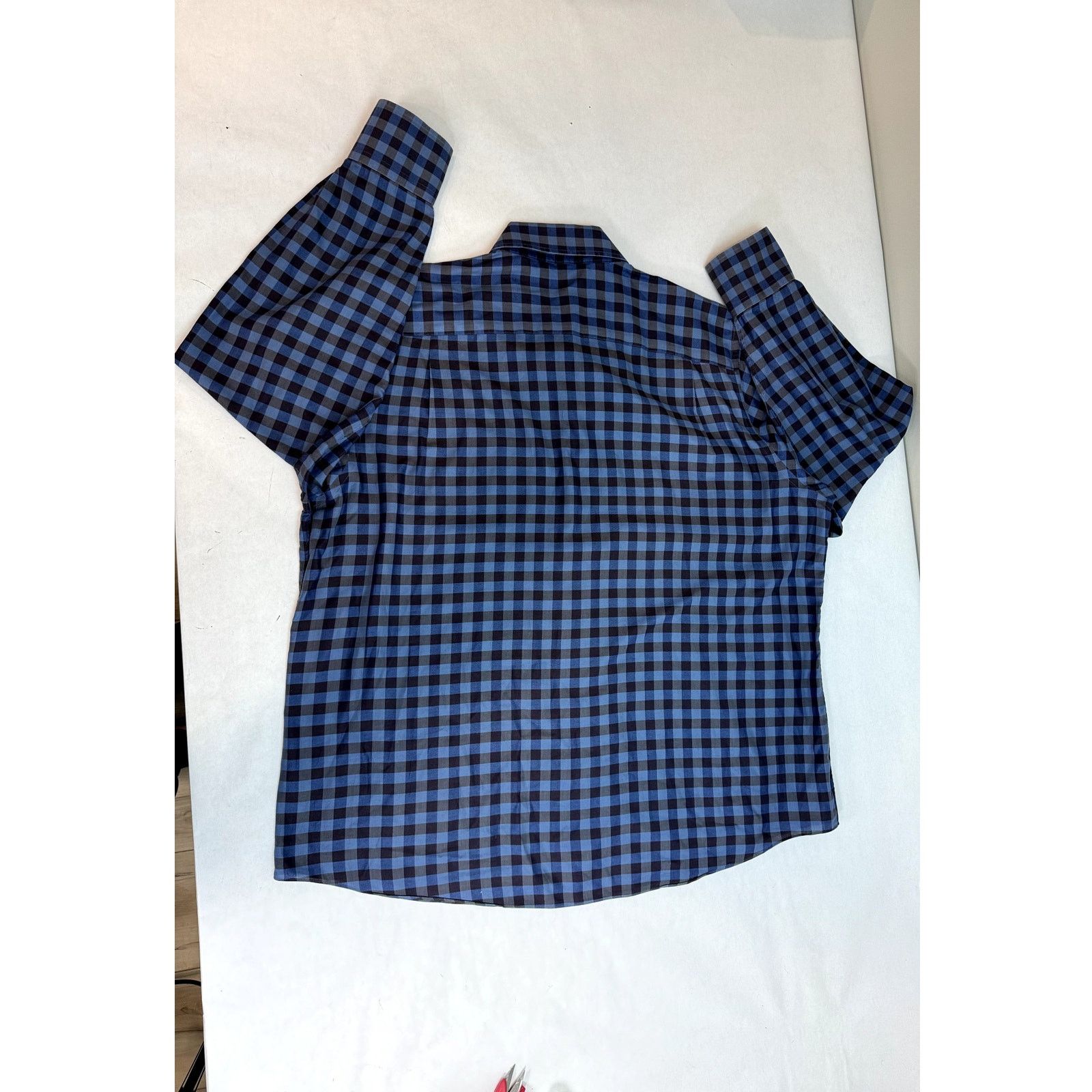 Other MSL Men's Checkered Button Down Shirt Blue 100% Cotton XL Size US XL / EU 56 / 4 - 3 Thumbnail