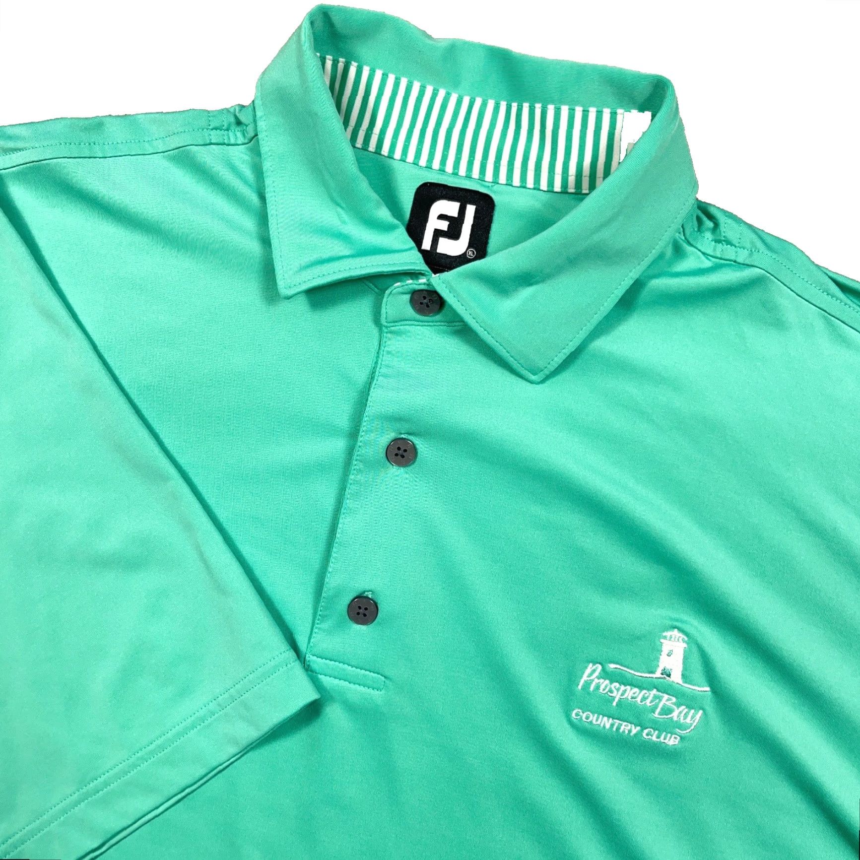 Footjoy FootJoy Polo Shirt Men XL Green Performance Wicking Prospect Bay Country Club Size US XL / EU 56 / 4 - 2 Thumbnail
