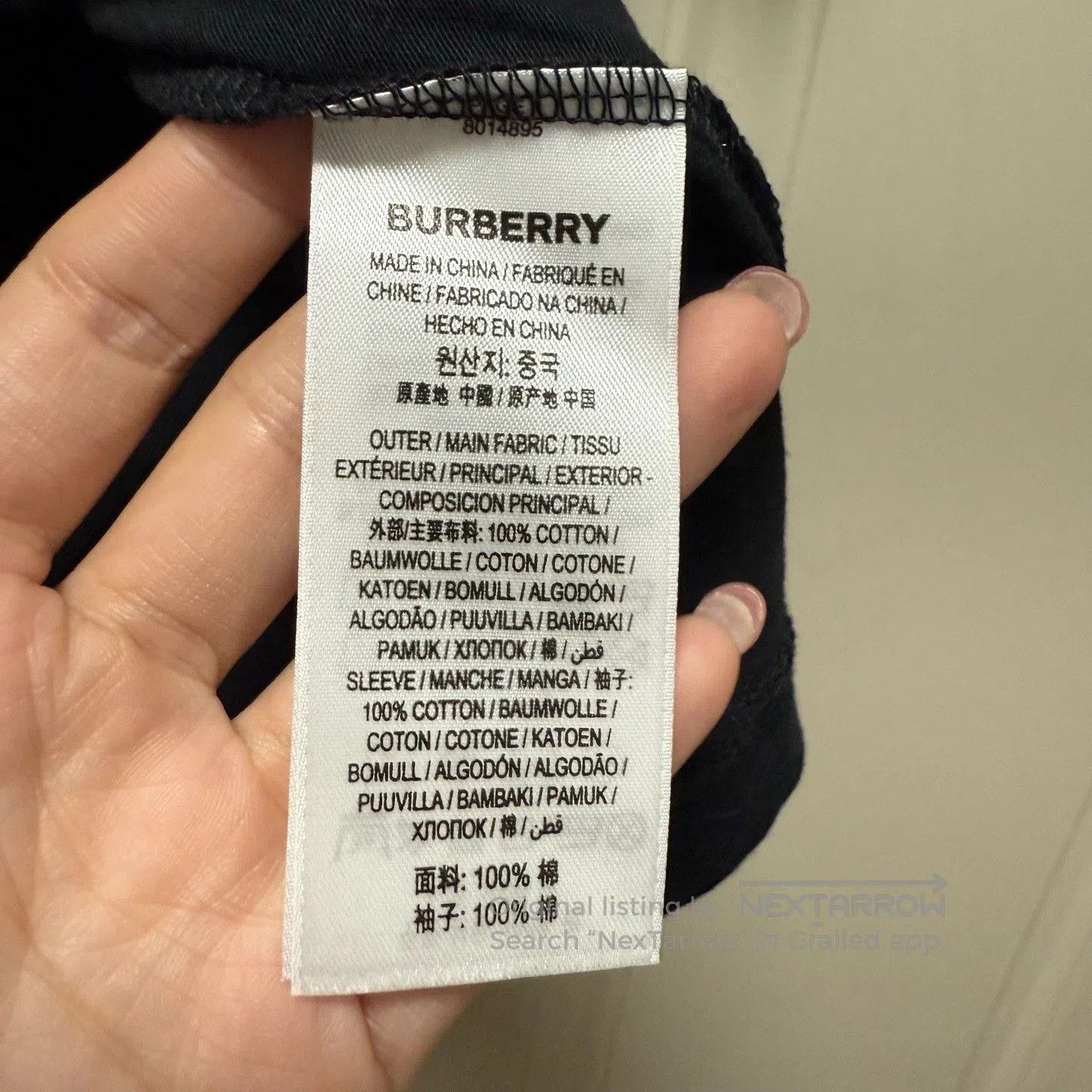 Burberry Burberry Black Check Spliced Short Sleeve T-Shirt S. Size US S / EU 44-46 / 1 - 5 Thumbnail