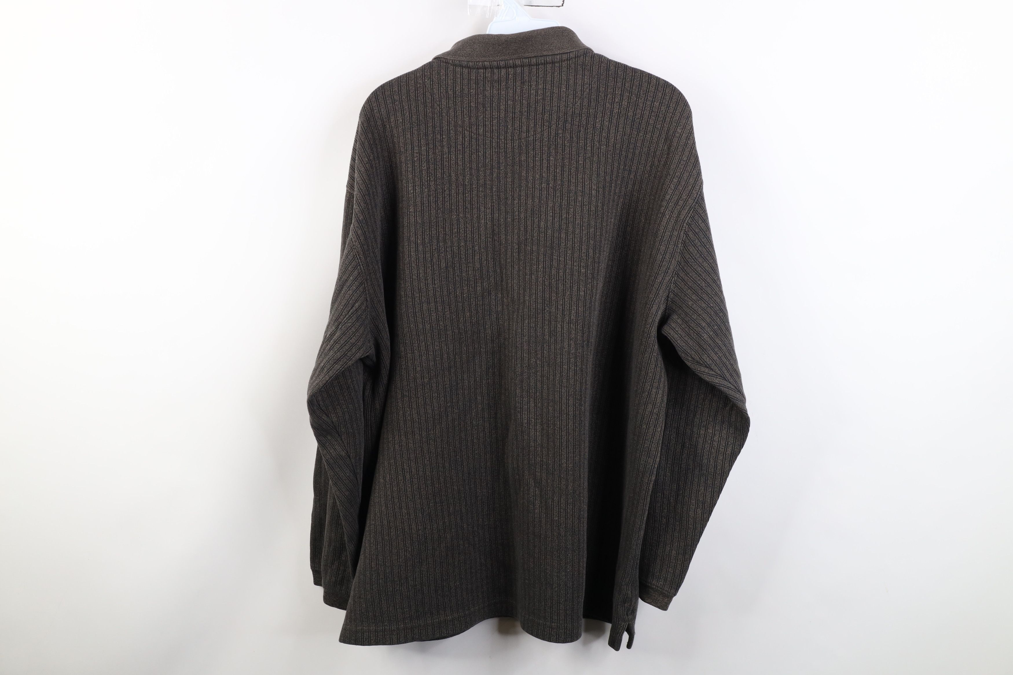 Vintage Vintage 90s Streetwear Ribbed Knit Long Sleeve Rugby Polo Size US XL / EU 56 / 4 - 9 Thumbnail