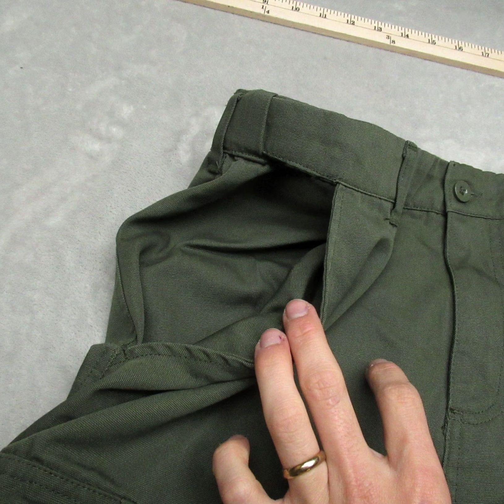 Vintage Boy Scouts of America Mens Convertible Cargo Pants Olive Green Canvas Size US 32 / EU 48 - 7 Thumbnail